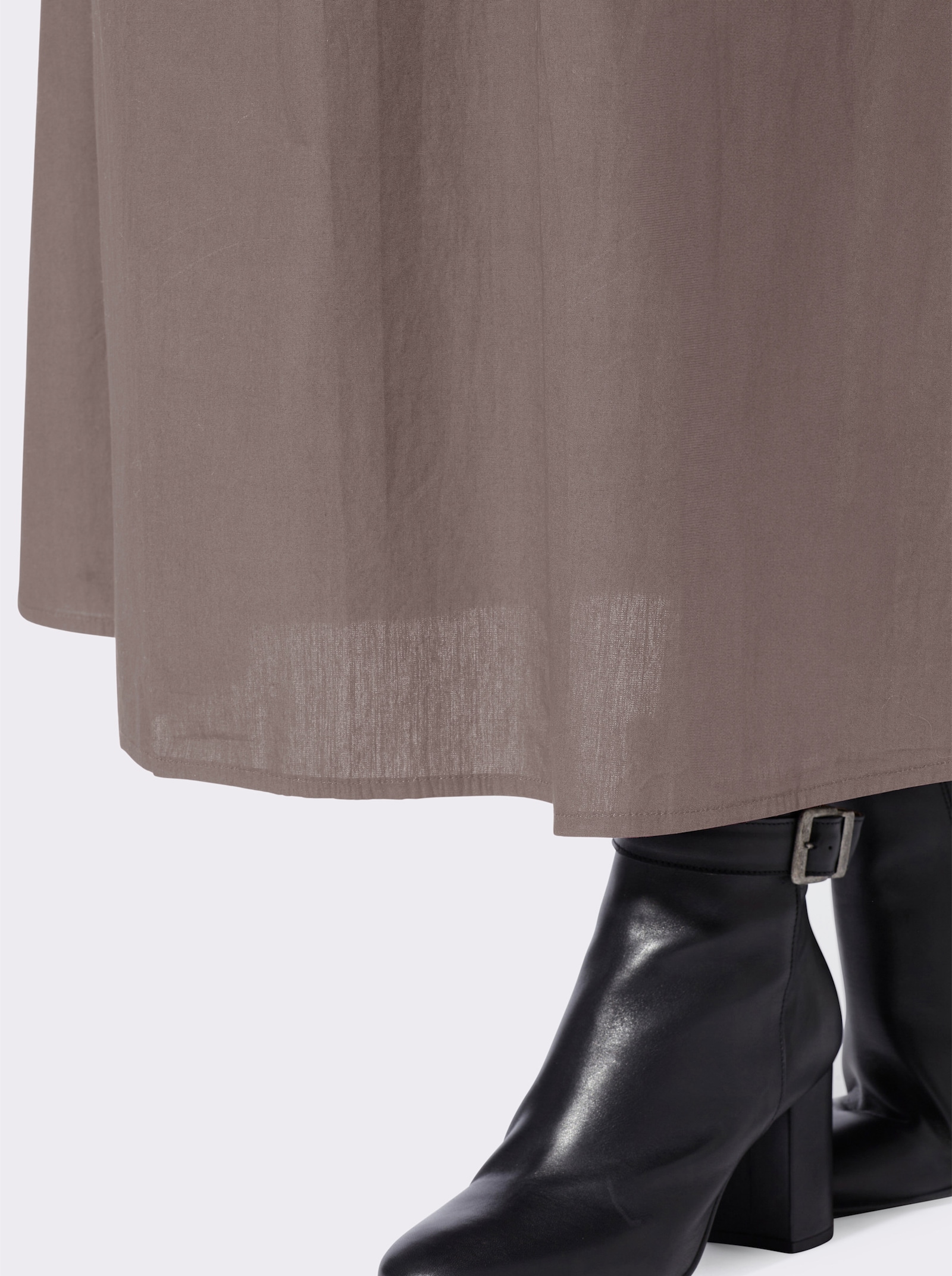 heine A-Linien-Rock mit Dehnbund - dunkeltaupe