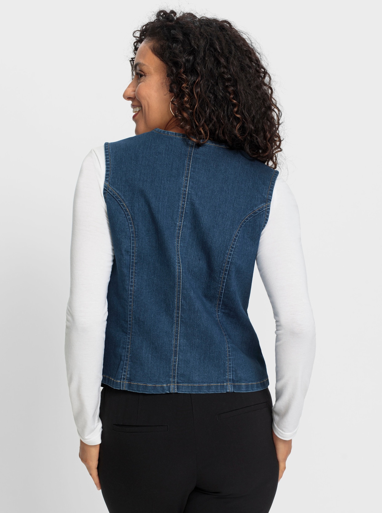 Jeansväst - blue-stone-washed