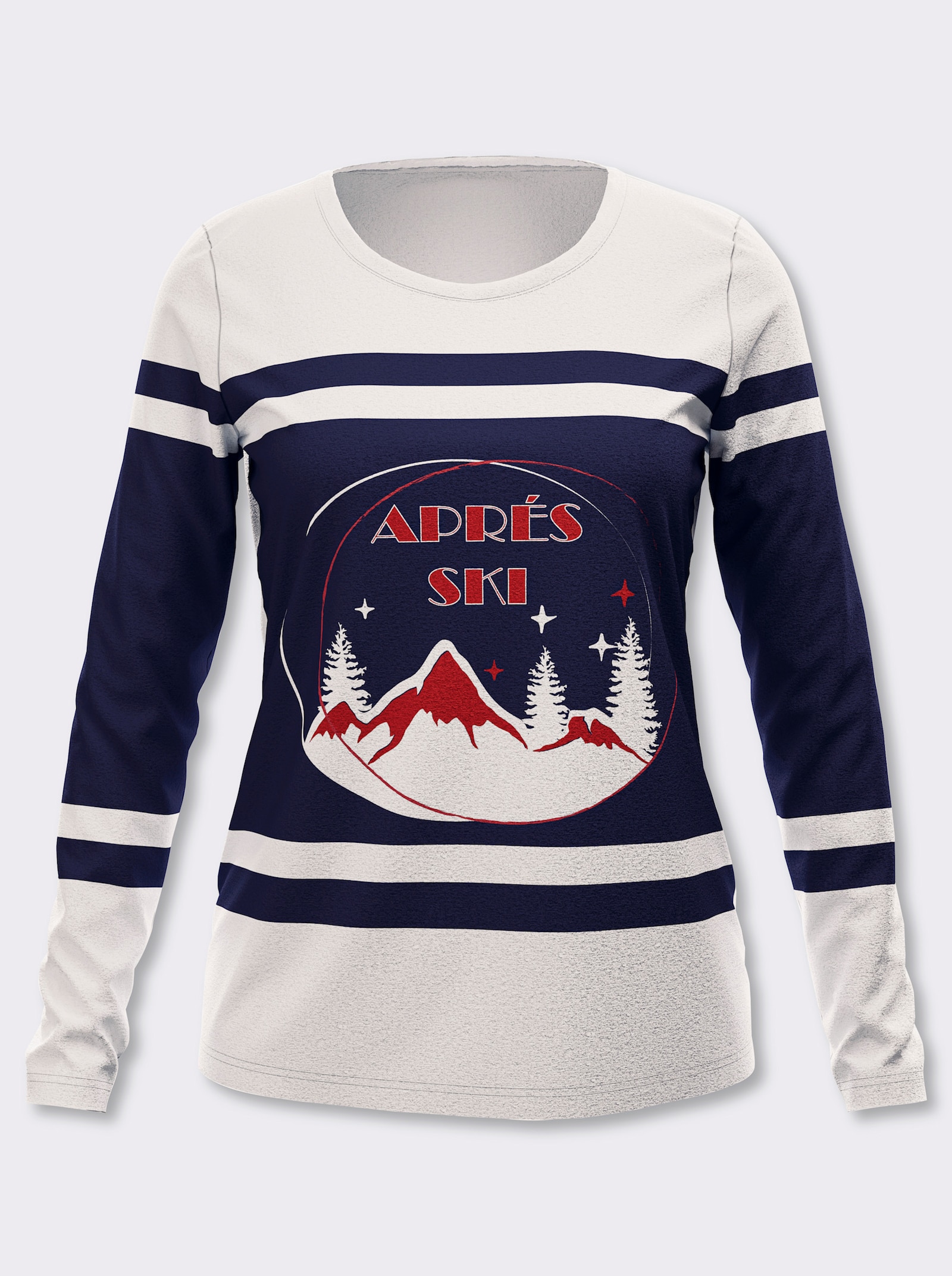 heine Langarmshirt mit Print-Motiv - ecru-bedruckt