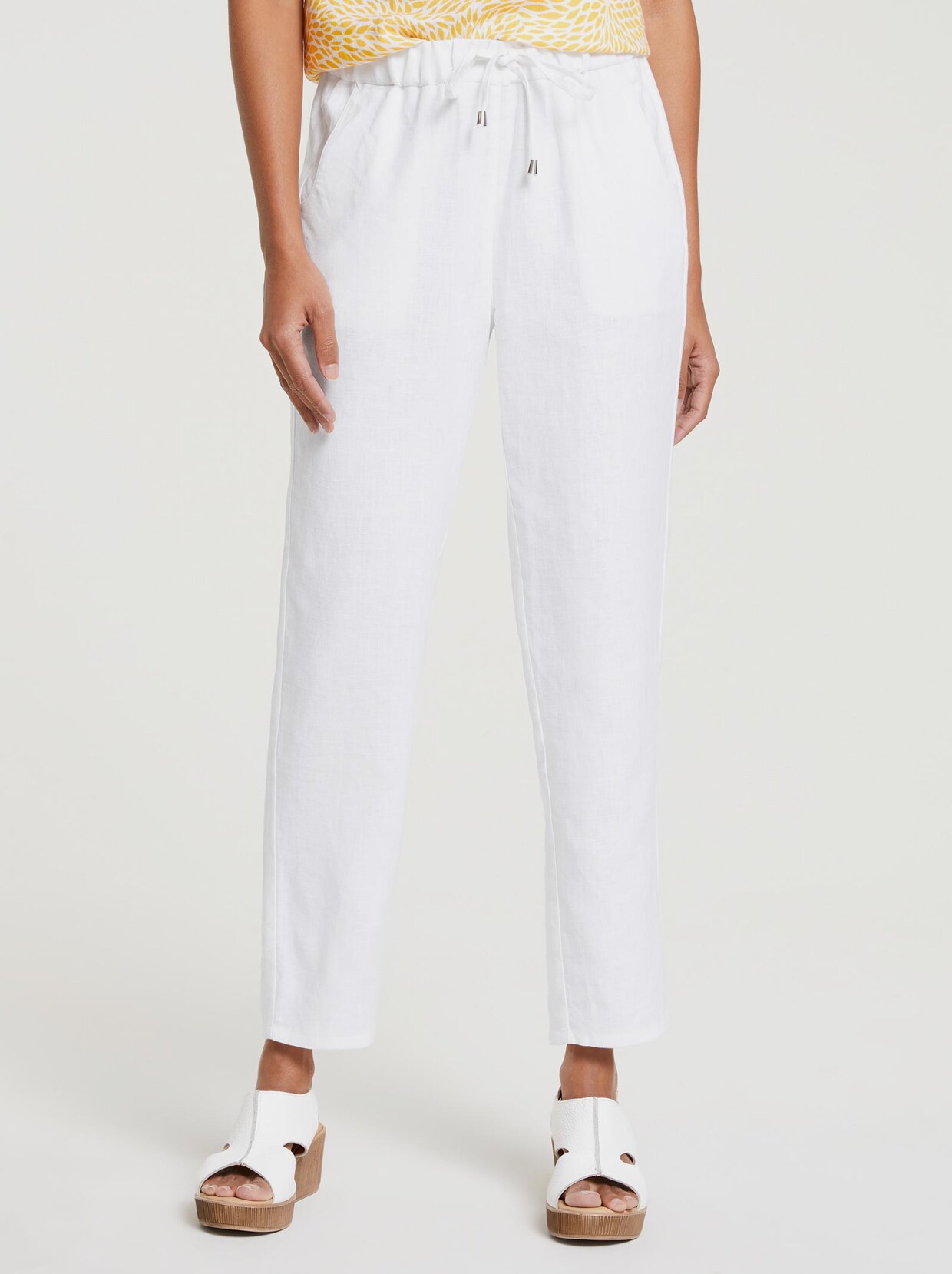 Linea Tesini Leinenhose - weiß