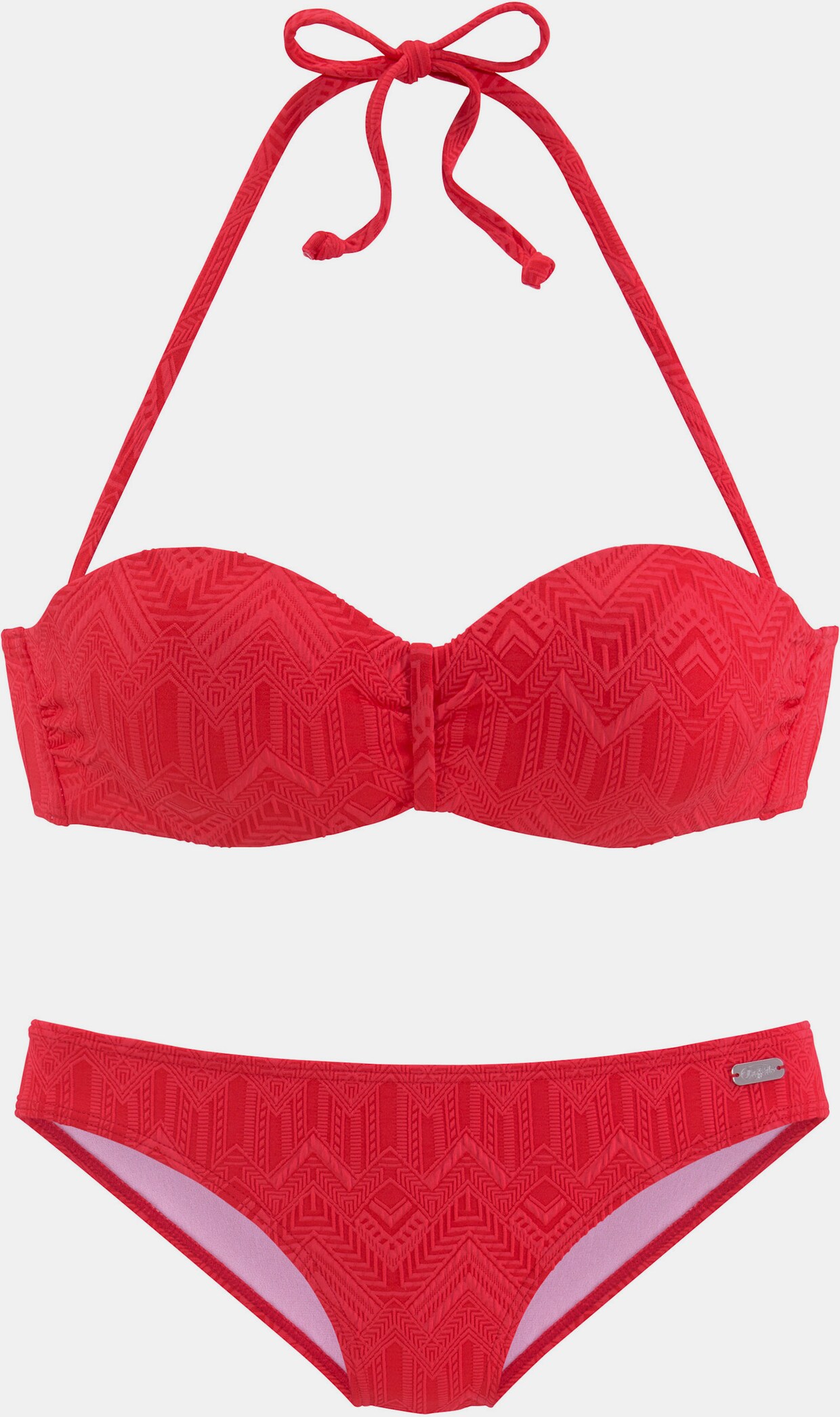 Buffalo Bügel-Bandeau-Bikini - rot