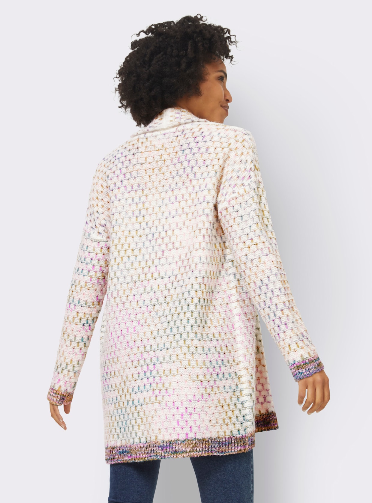heine Manteau en tricot - couleur ivoire imprimé
