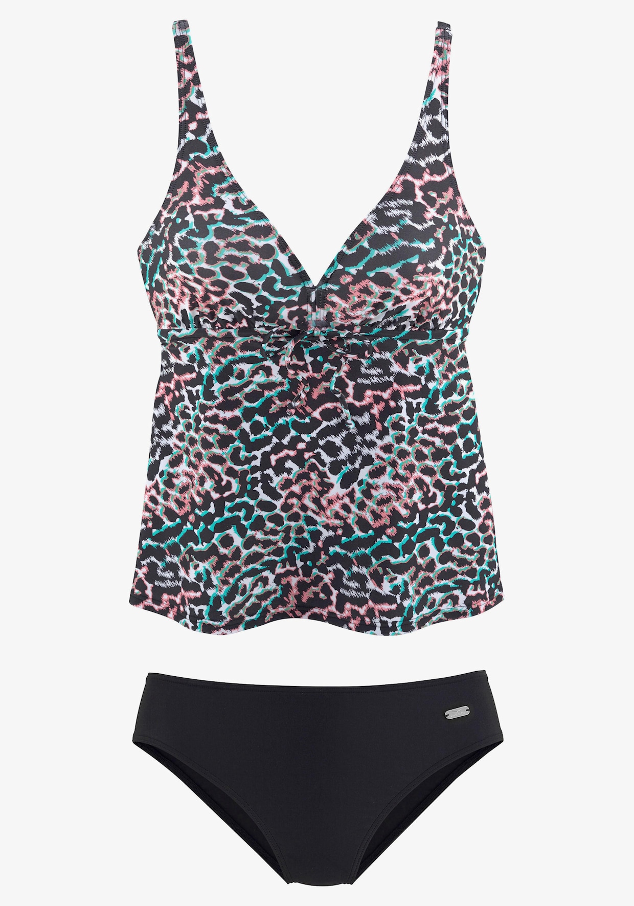 Venice Beach Beugeltankini - zwart geprint