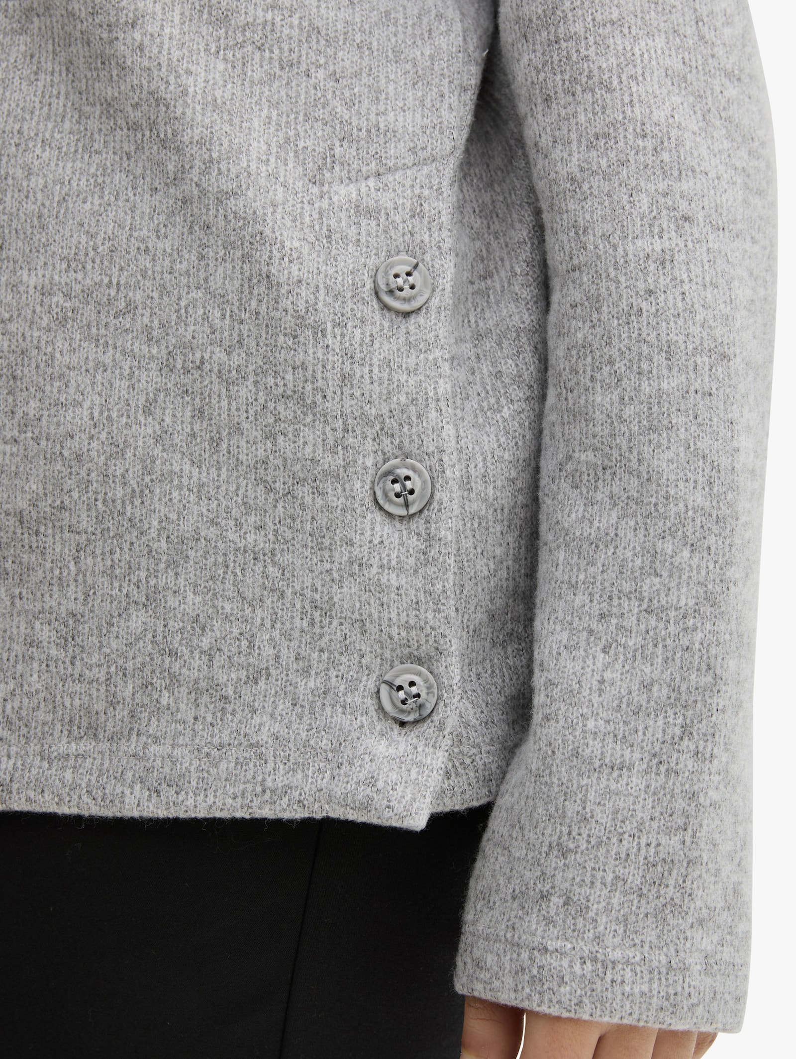 Fleecepullover - medium silver grey melange