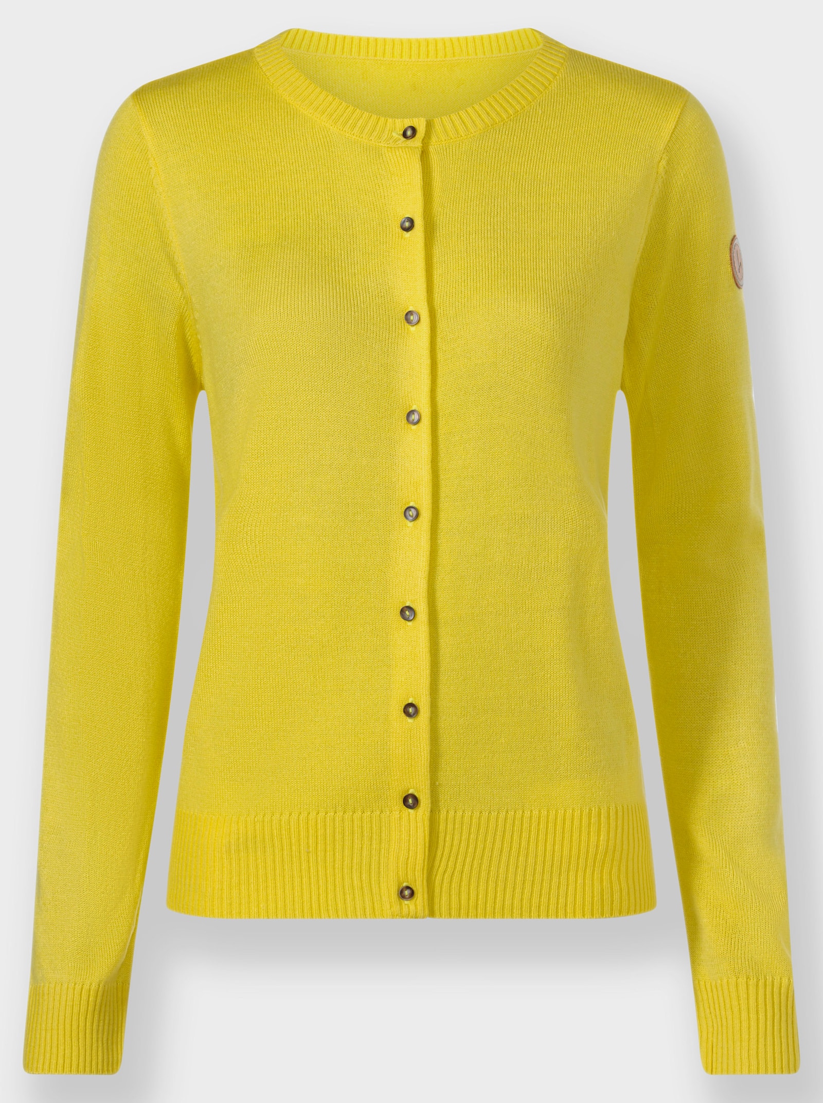 Vest met knopen in hoornlook - limoen