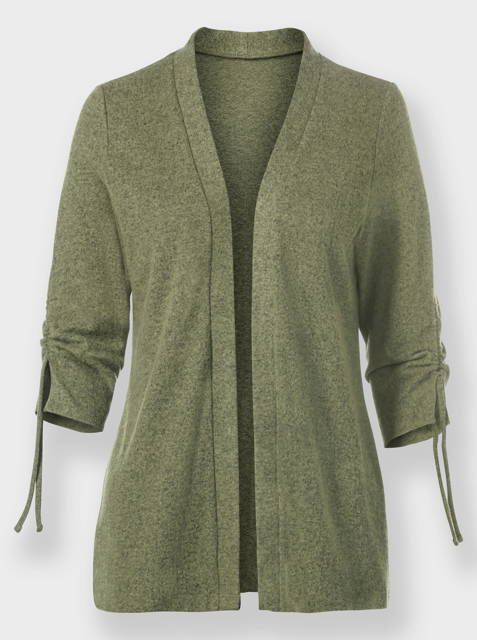 Shirtjacke mit raffbaren Ärmeln - schilf