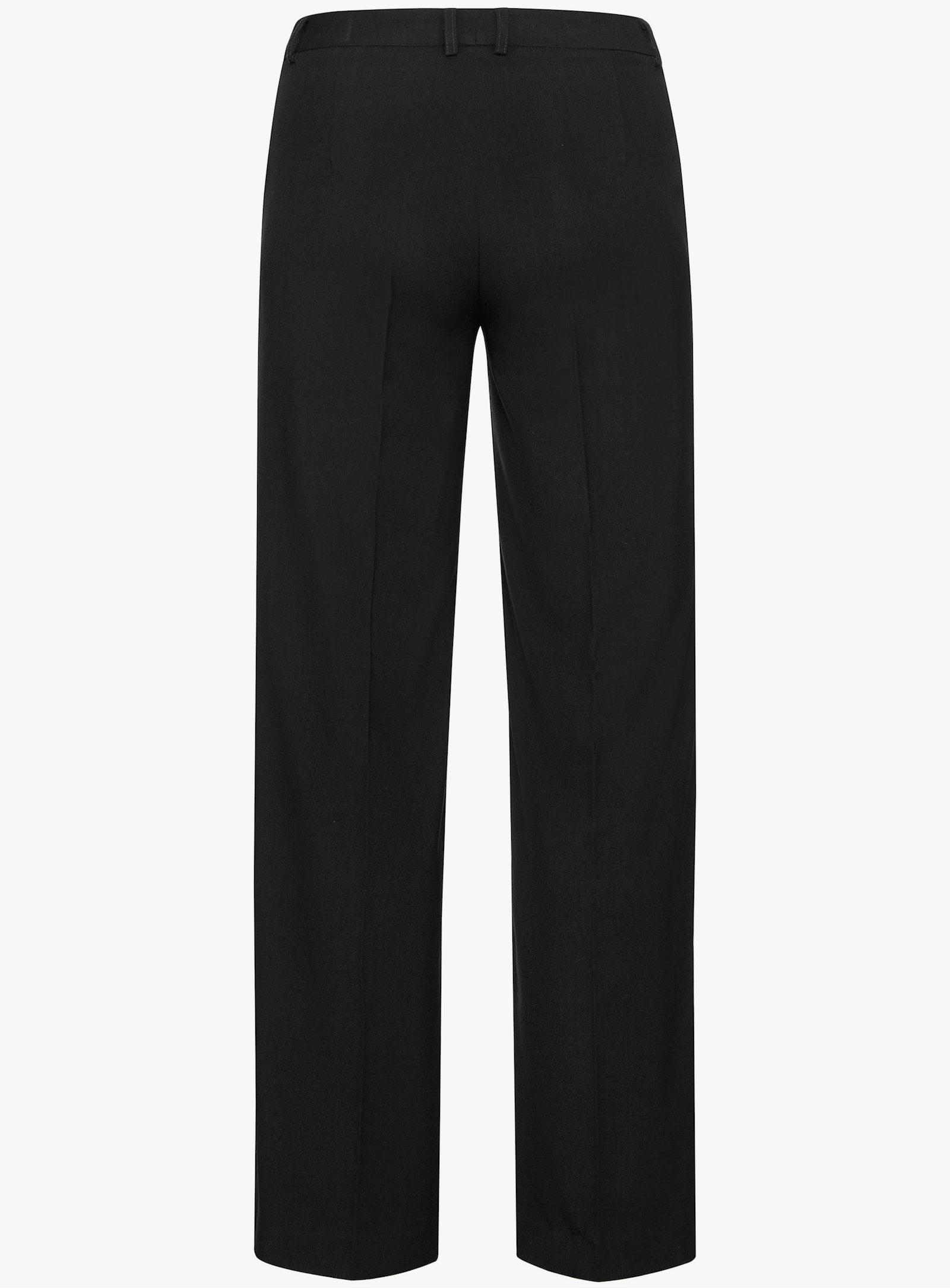 sheego Stretch-Hose in weiter Form, mit Bügelfalte - schwarz