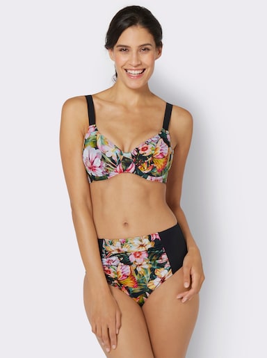 feel good Bikini - zwart/bont bedrukt