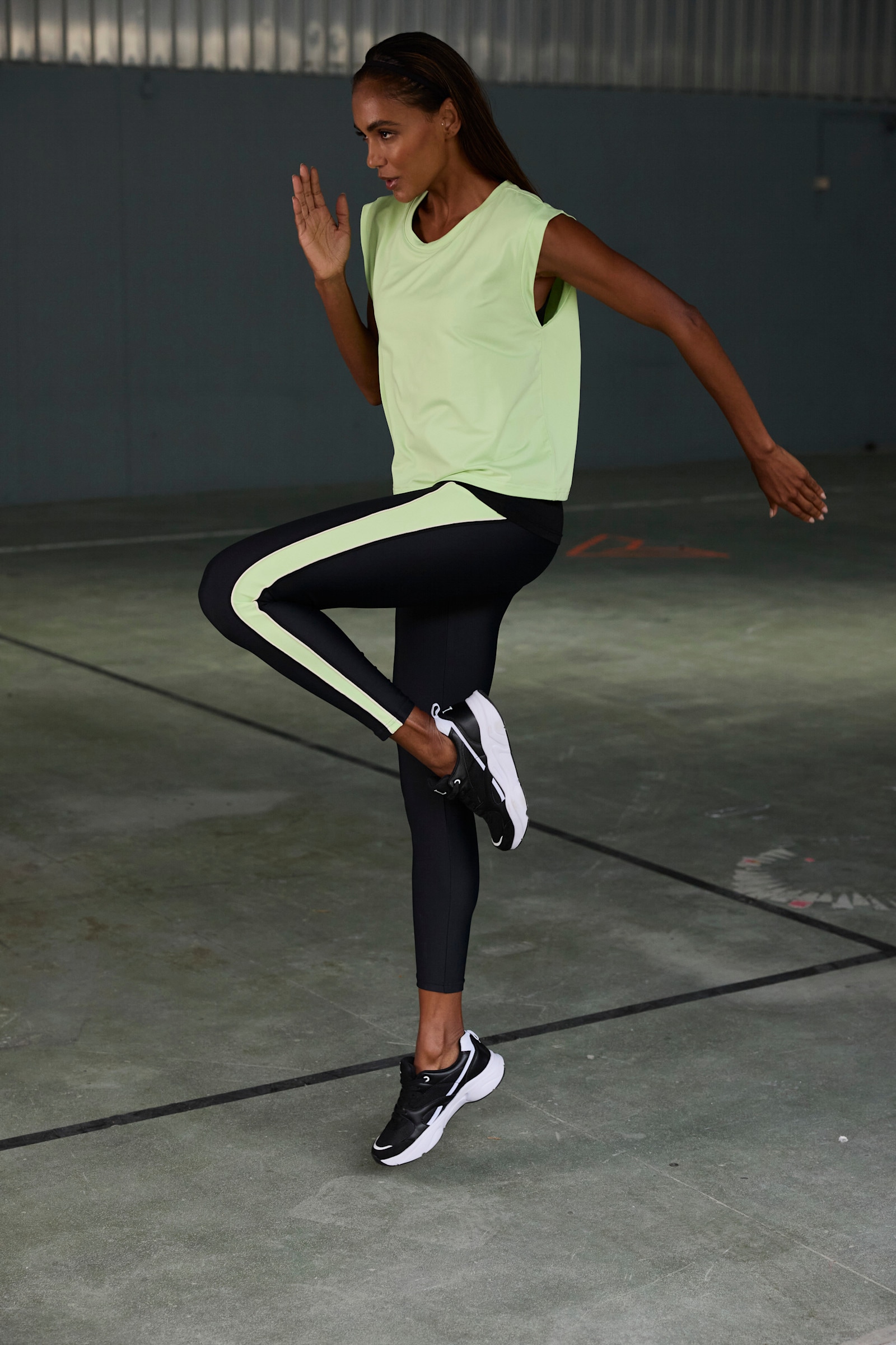 LASCANA ACTIVE Leggings - schwarz/grün