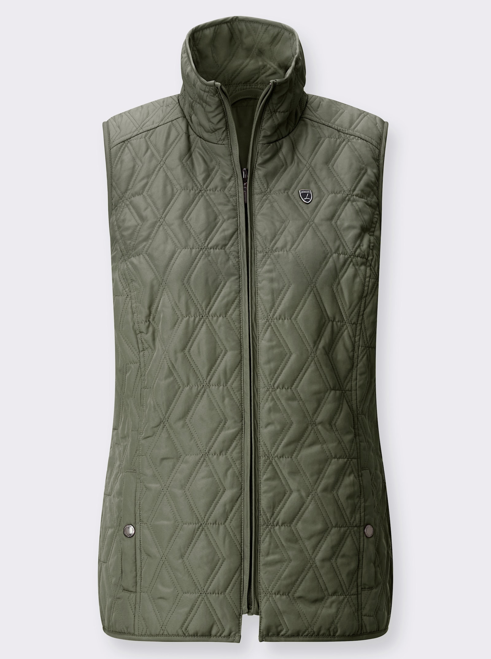 Steppweste mit wärmendem Fleecefutter - khaki