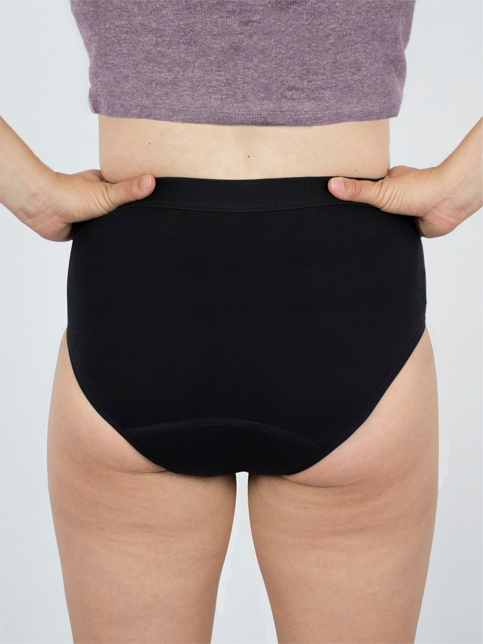 Hygiene-Highwaist-Slip - schwarz