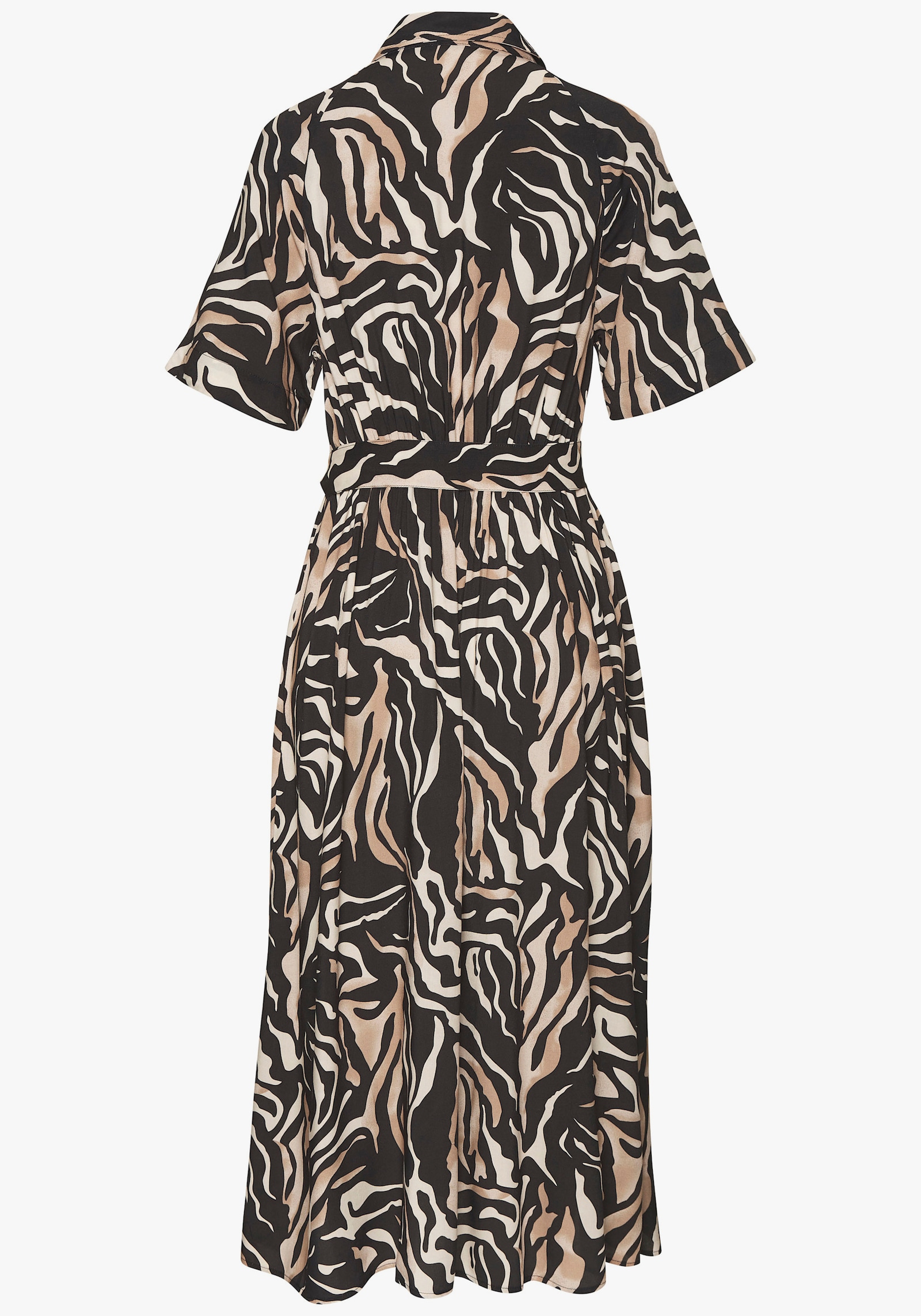 Vivance Hemdblusenkleid - schwarz-braun bedruckt