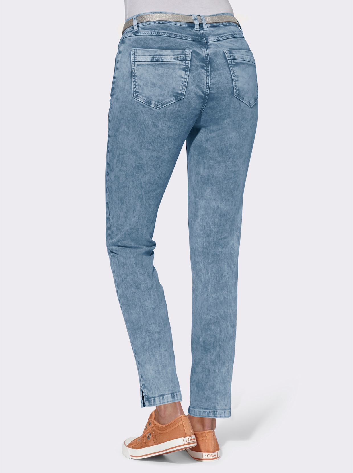 Jeans - blue-bleached