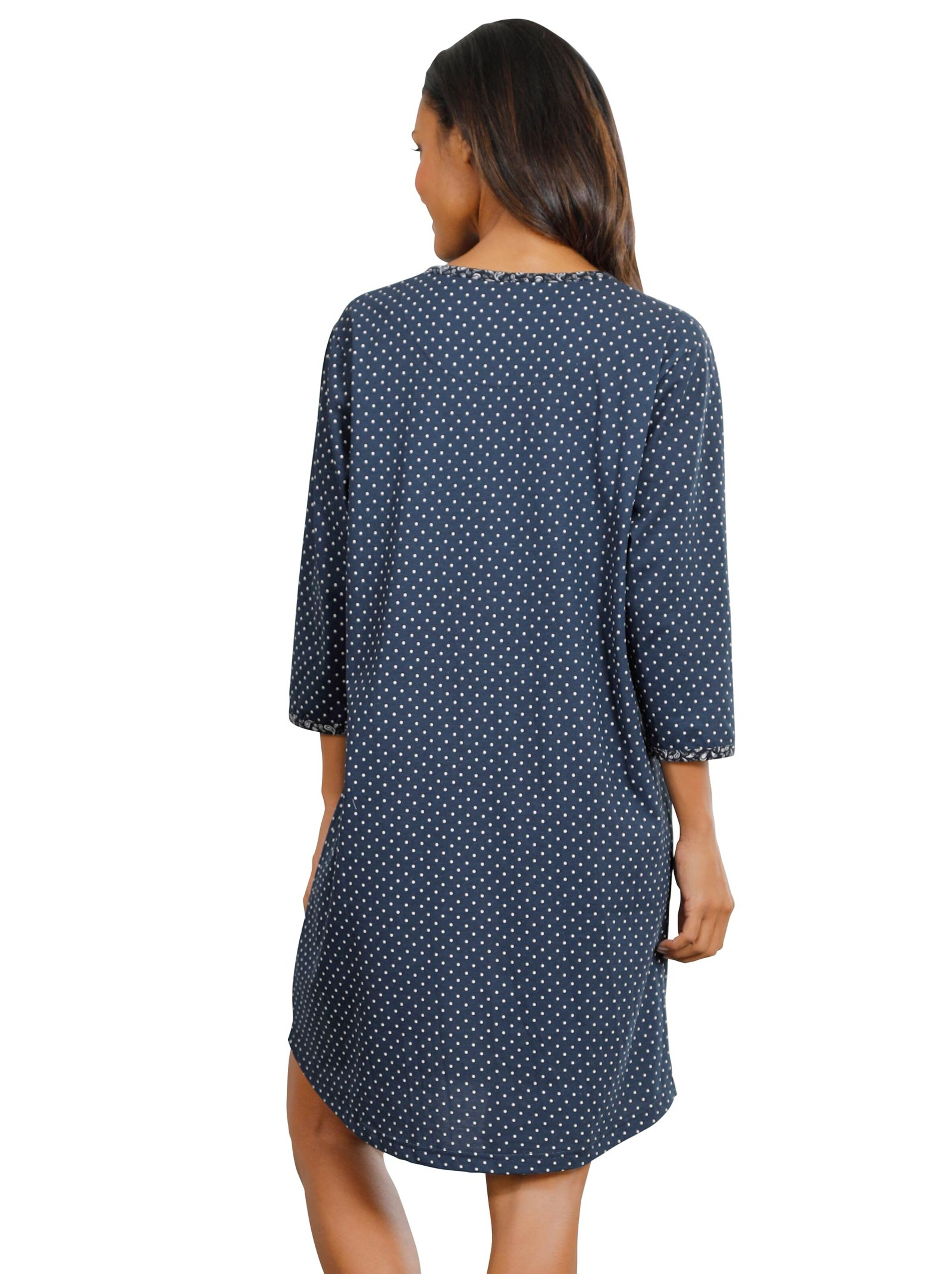 Marie Francoise Sleepshirt - marine-gepunktet