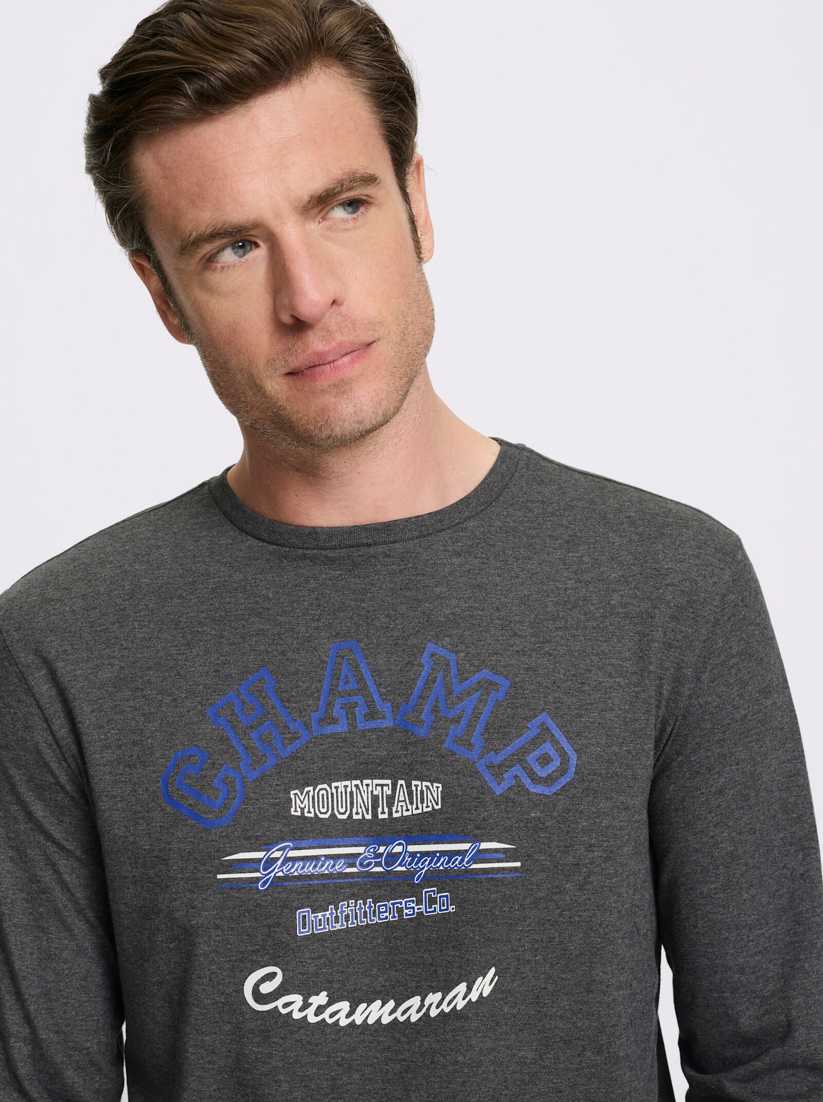 Catamaran Langarmshirt - graphit-bedruckt