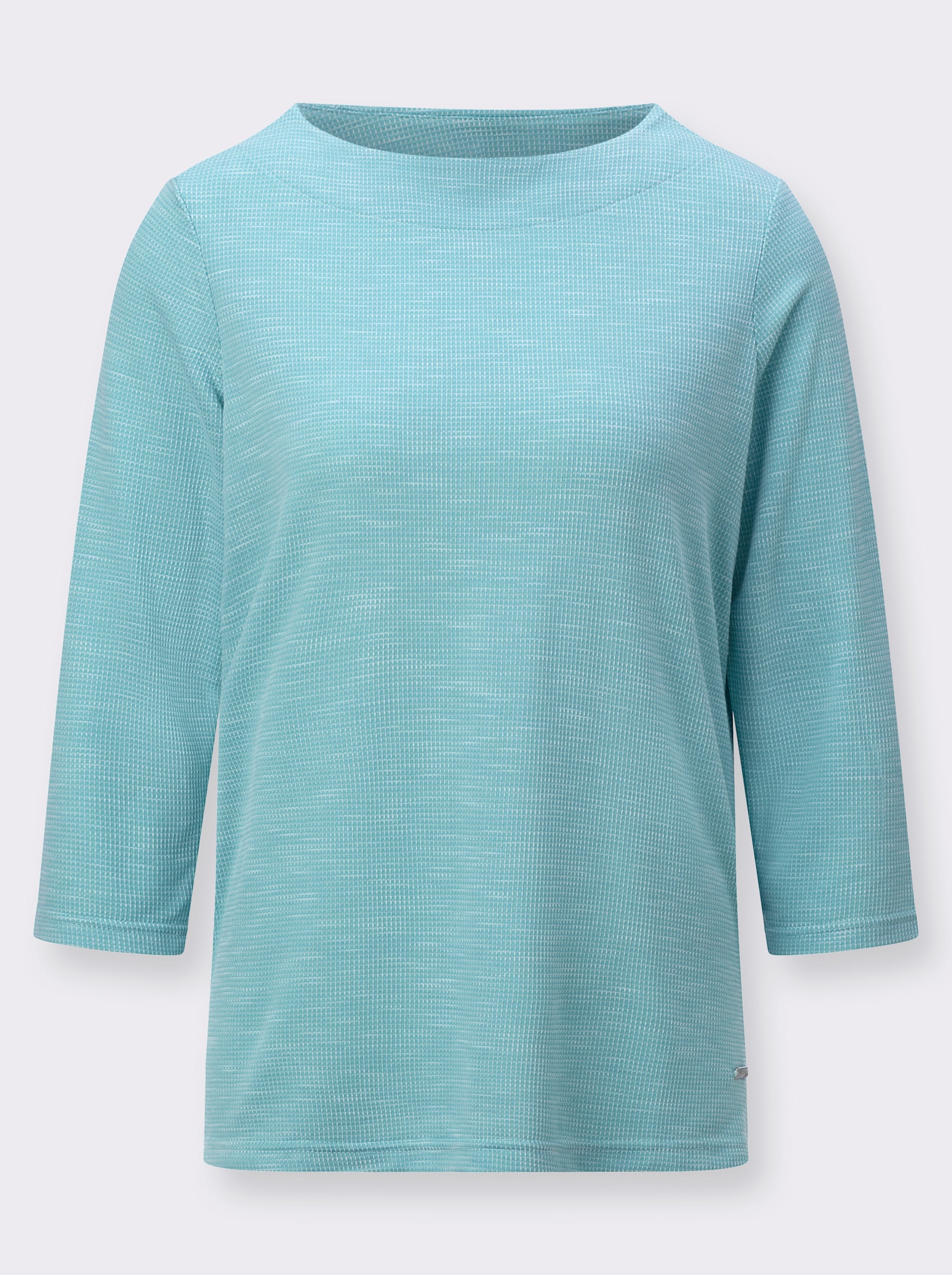 3/4-Arm-Shirt mit U-Boot-Ausschnitt - ozean-ecru-gemustert