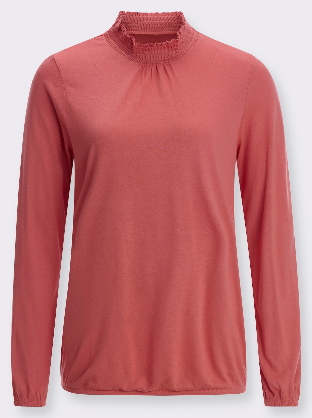 Shirt met opstaande kraag - grapefruit