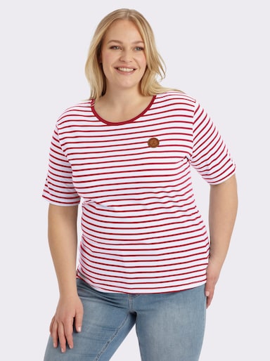 Shirt im Streifenmuster - rot-weiß-gestreift