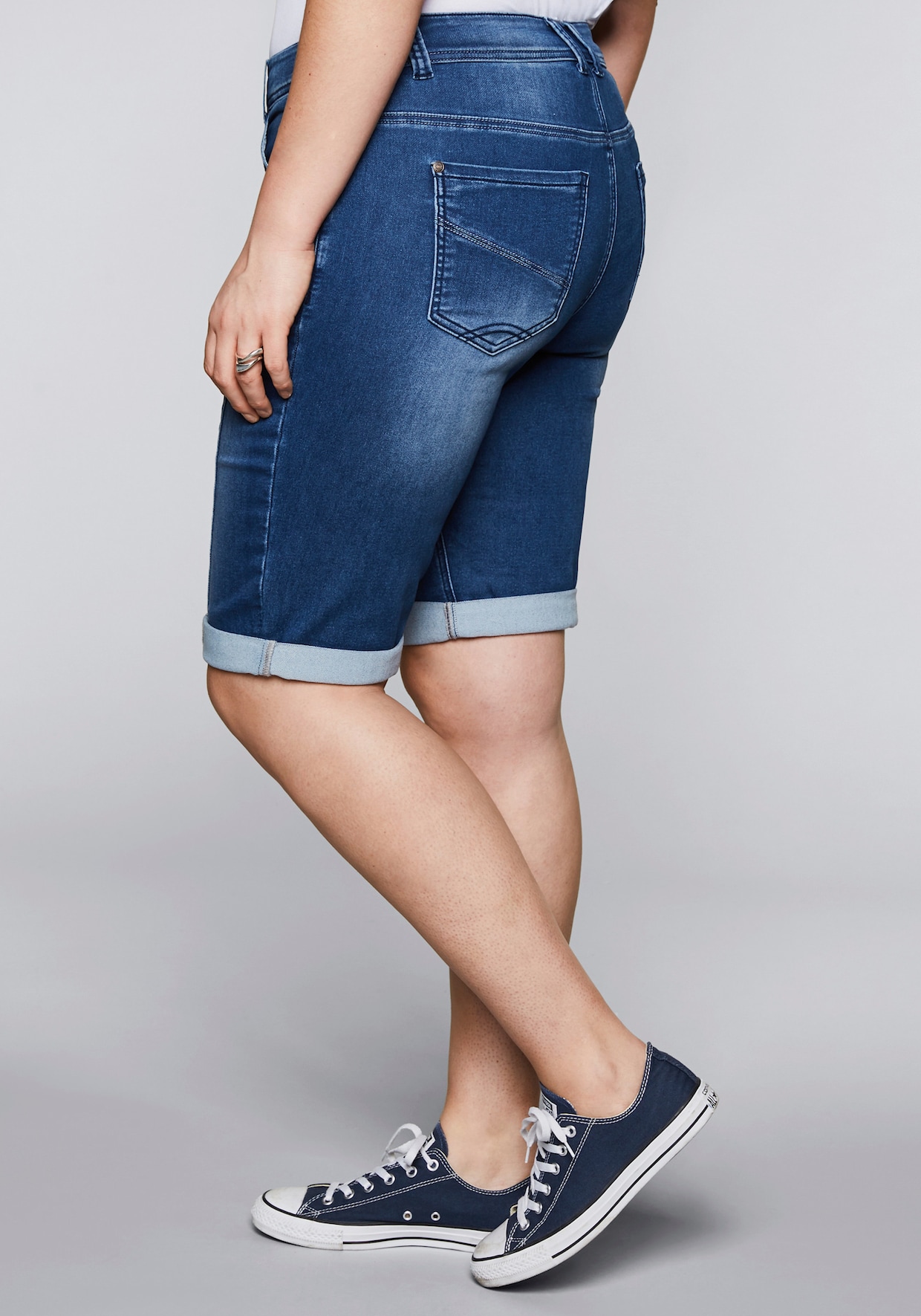 sheego Bermudas - blue denim