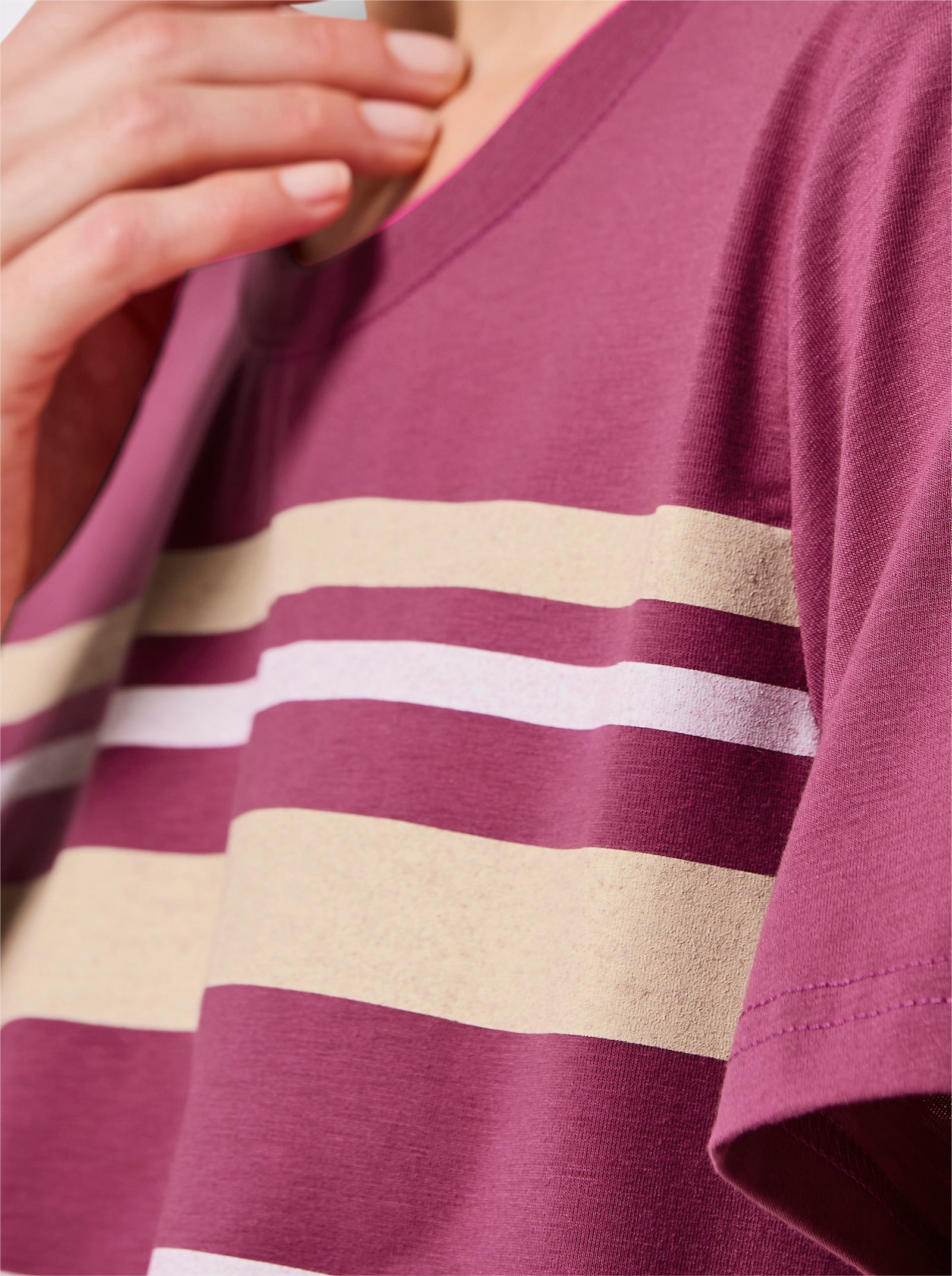 Catamaran Sports Funktionsshirt in freshnezz-Qualität - erika-zitrone-gestreift