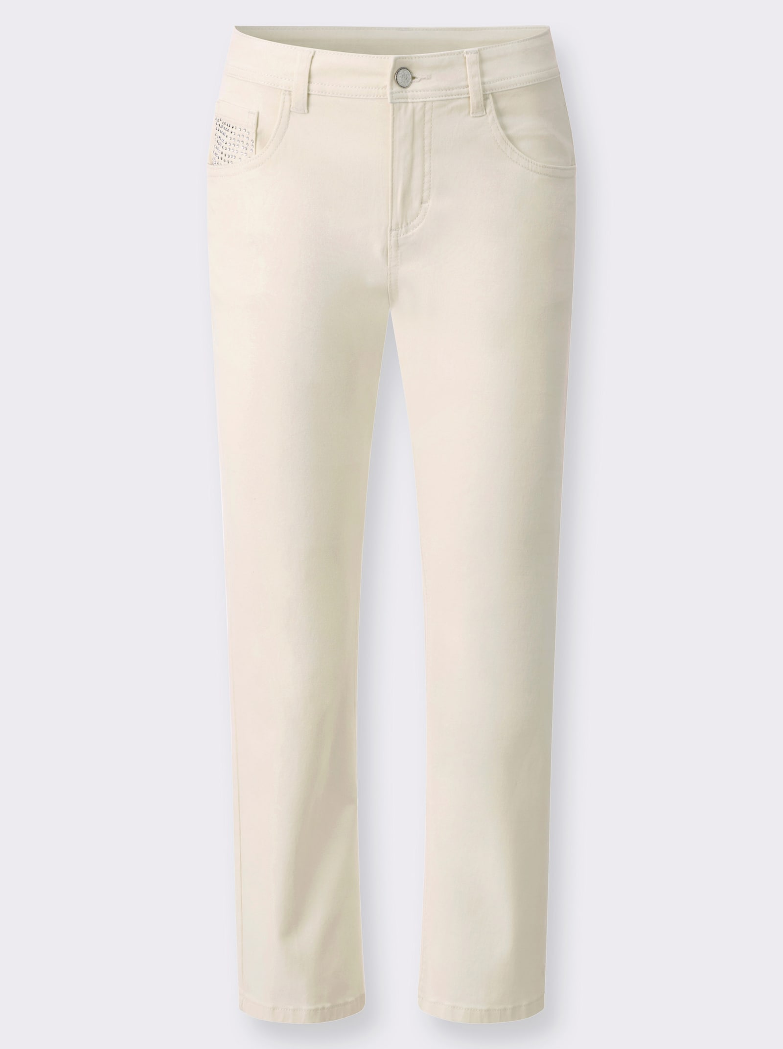 heine 5-Pocket-Hose Slim Fit - ecru