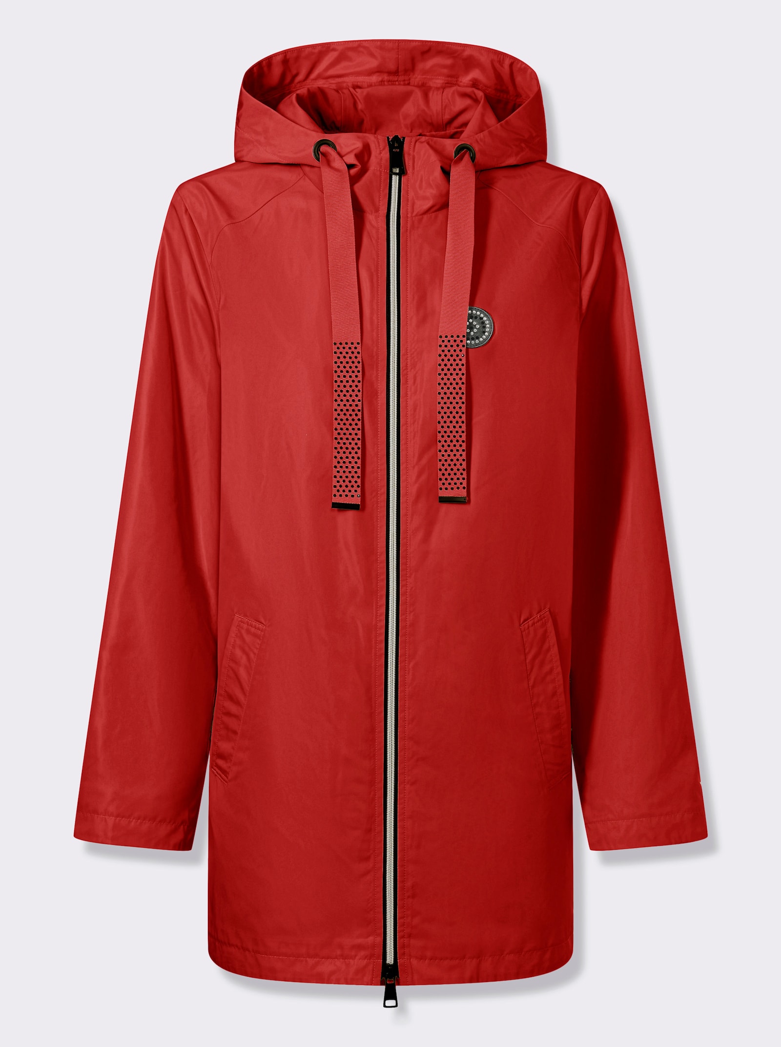Outdoorjacke mit knöpfbarer Innentasche - rot