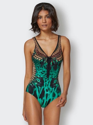 Sunflair Badeanzug - smaragd-gemustert