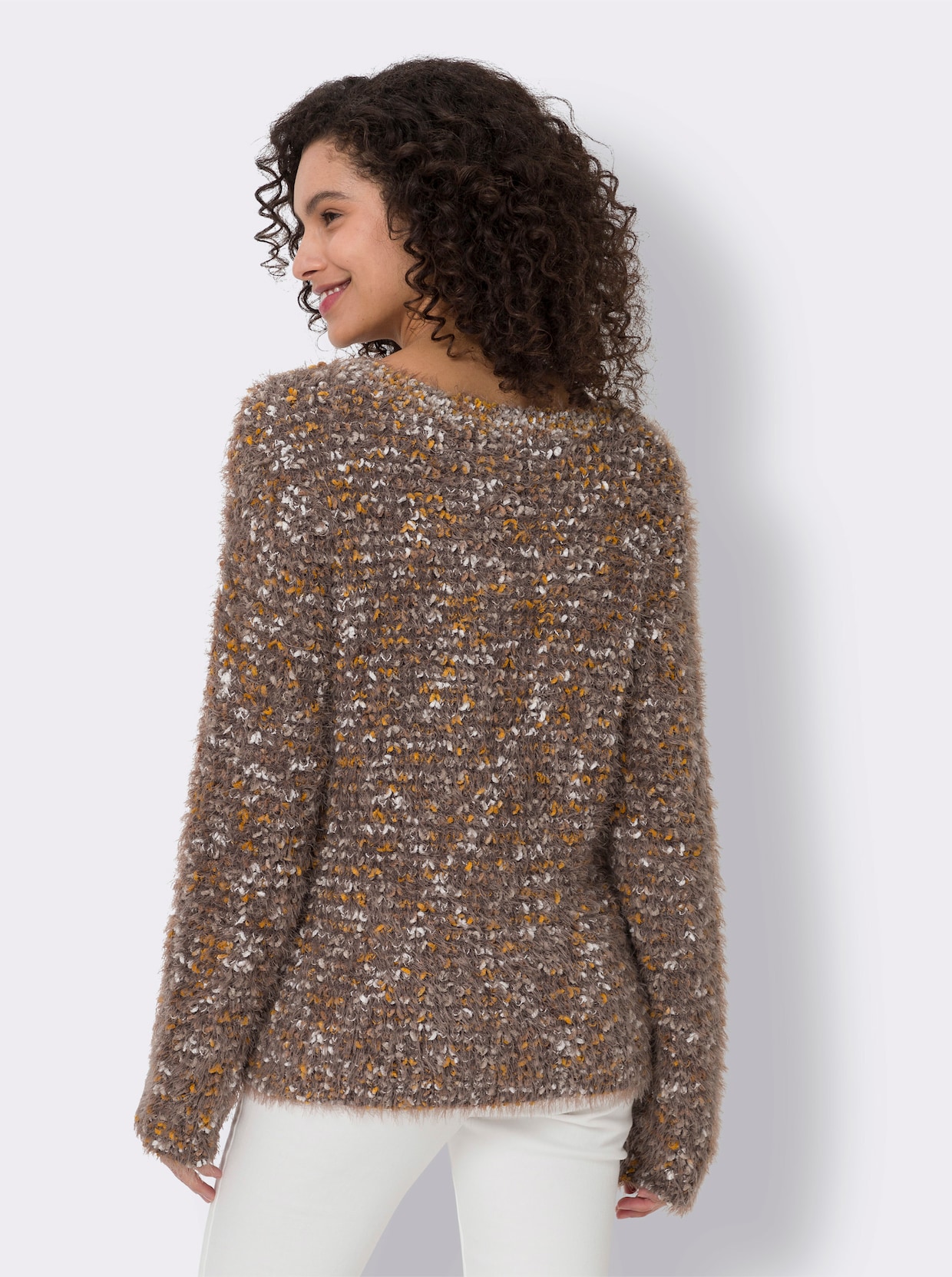 heine Pull - marron-ocre chiné