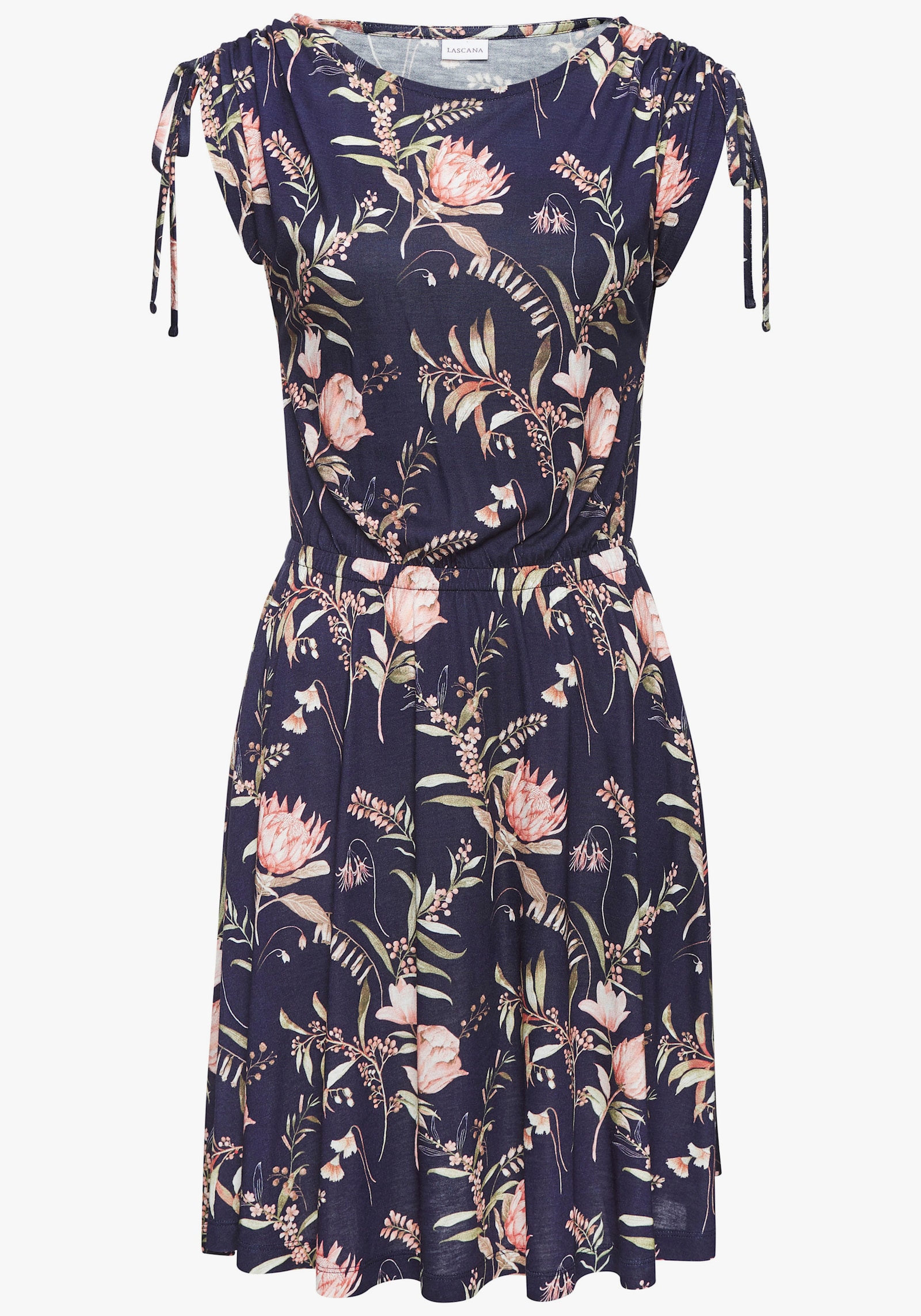 Vivance Jerseykleid - rosa bedruckt