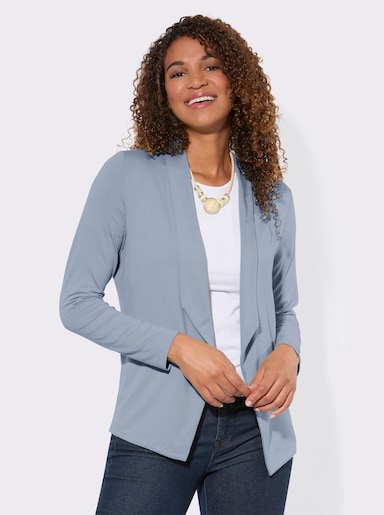 Shirtjacke mit Schalkragen - bleu