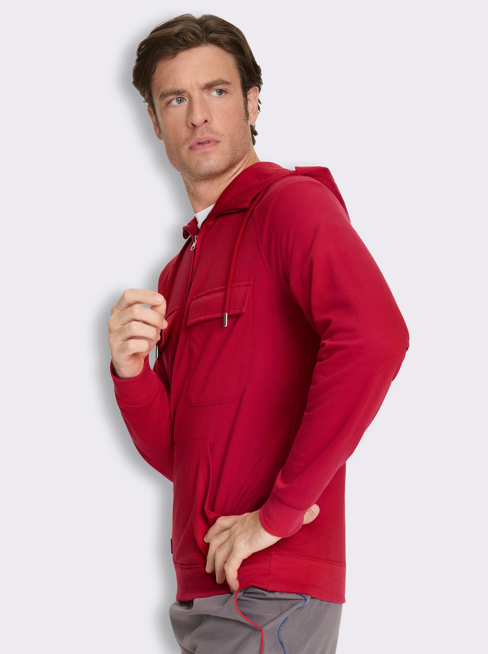 Catamaran Sports Sweatshirt mit Känguru-Tasche - rot