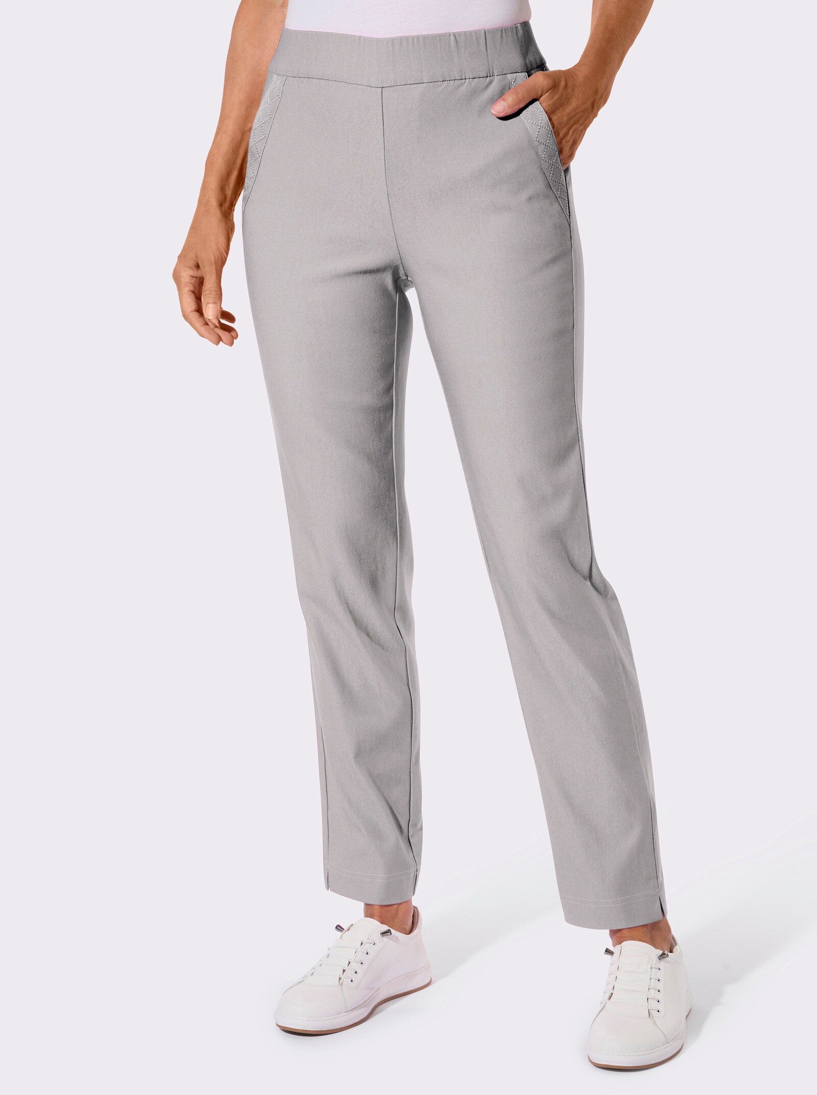 Bengalinhose mit Rundum-Dehnbund - steingrau