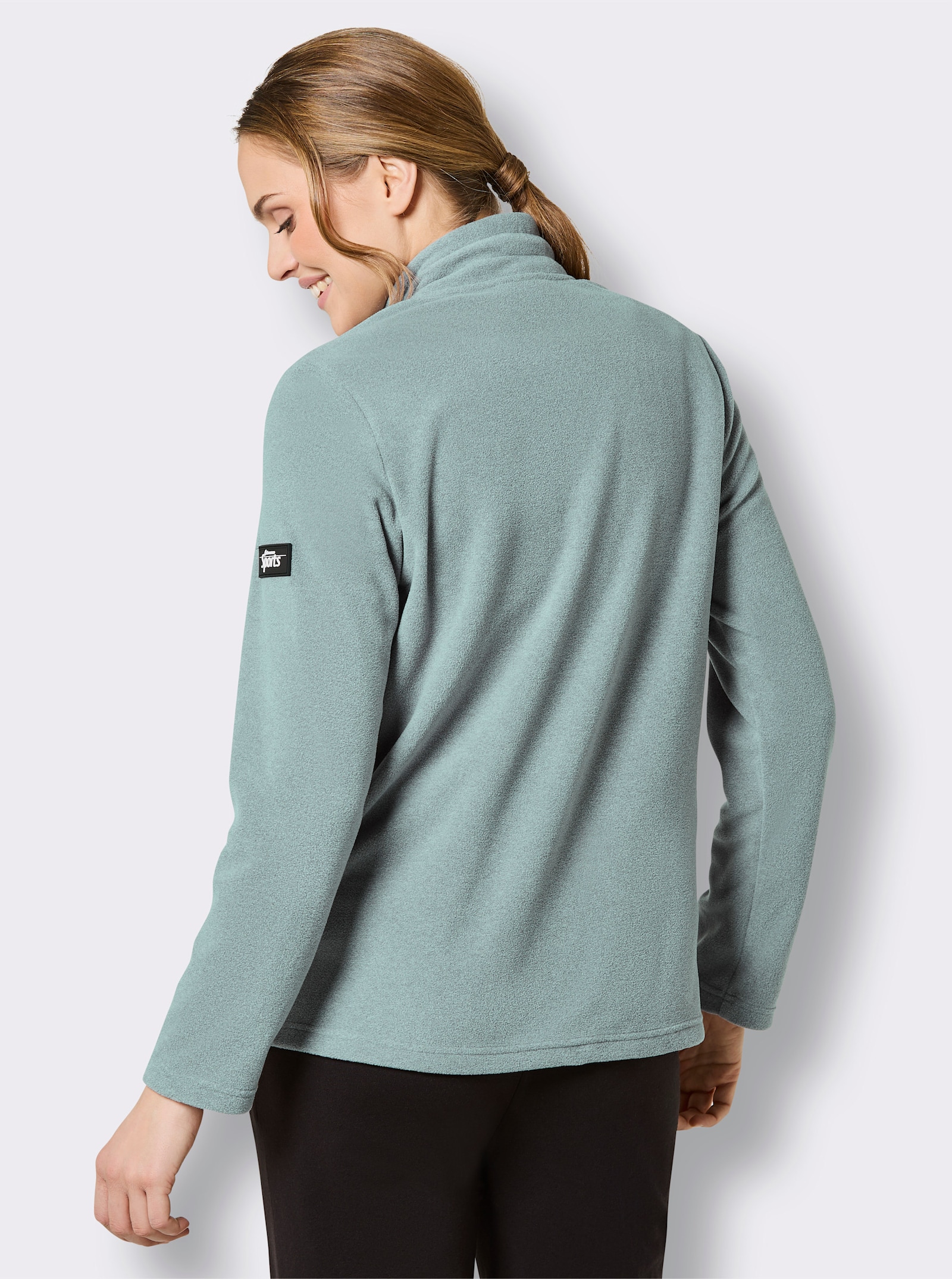 Catamaran Sports Fleecepullover mit weitenregulierbarem Stehkragen - kalkmint