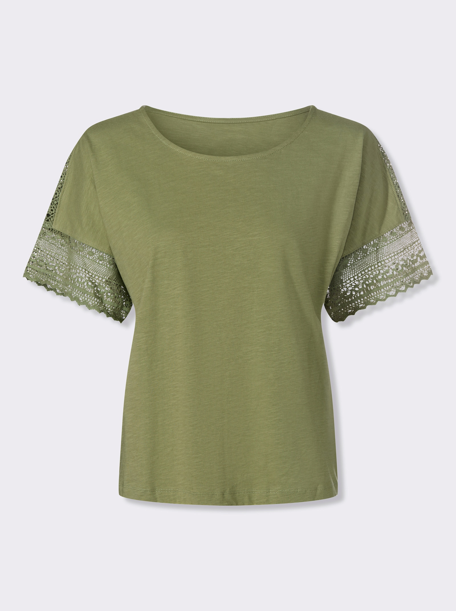 heine Kurzarmshirt aus Flammgarn - schilf