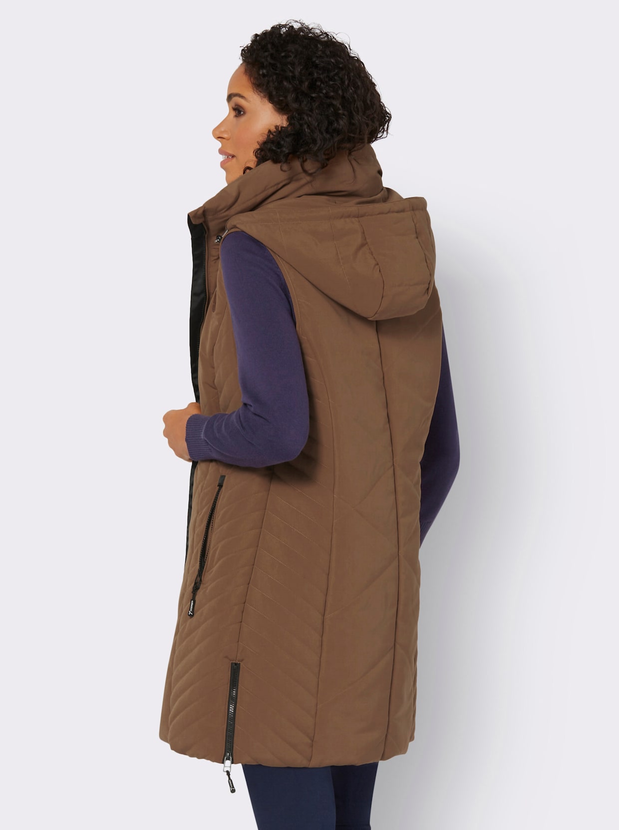 Lang vest - bruin