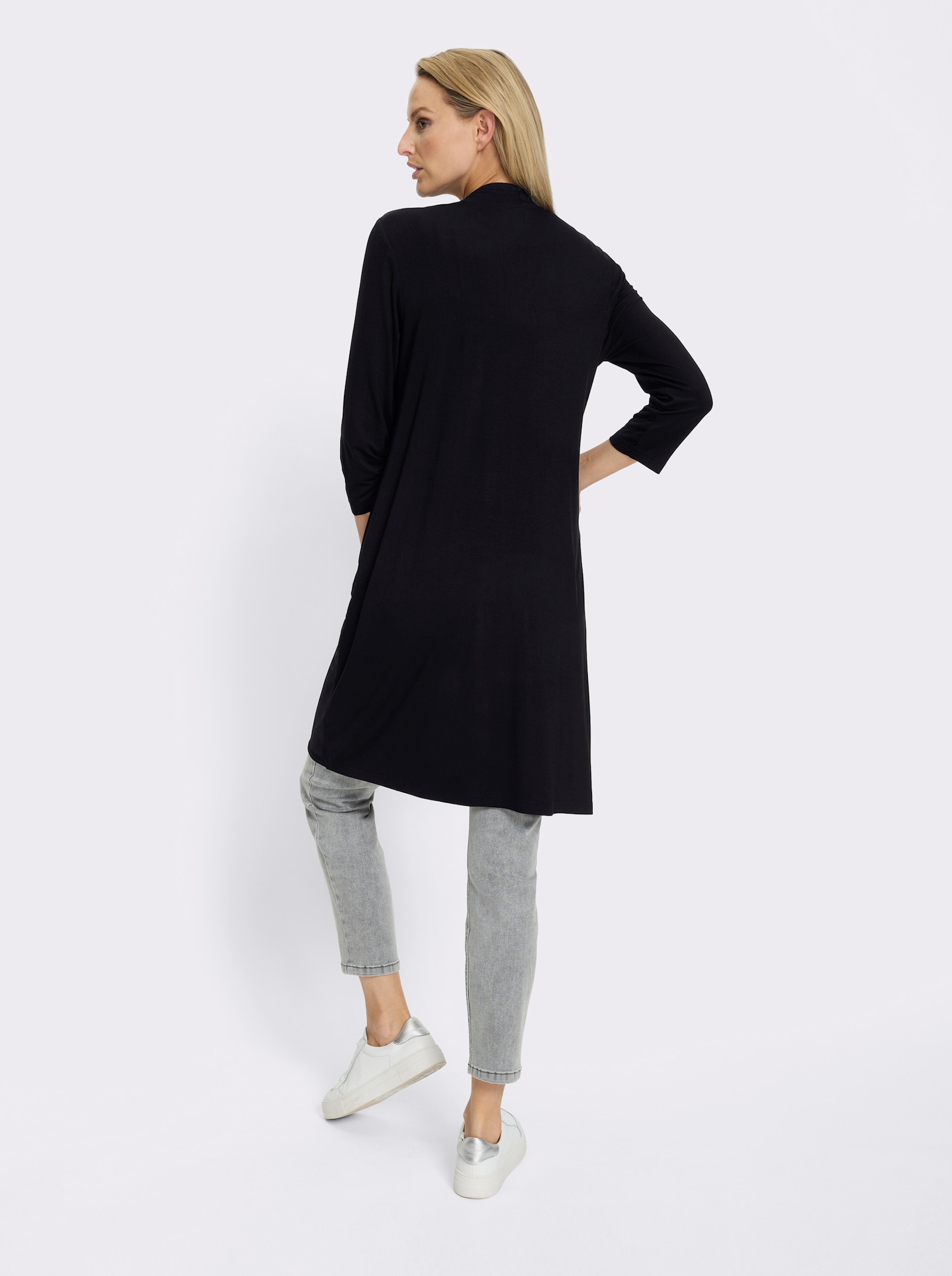 heine Shirtjacke verschlusslos - schwarz