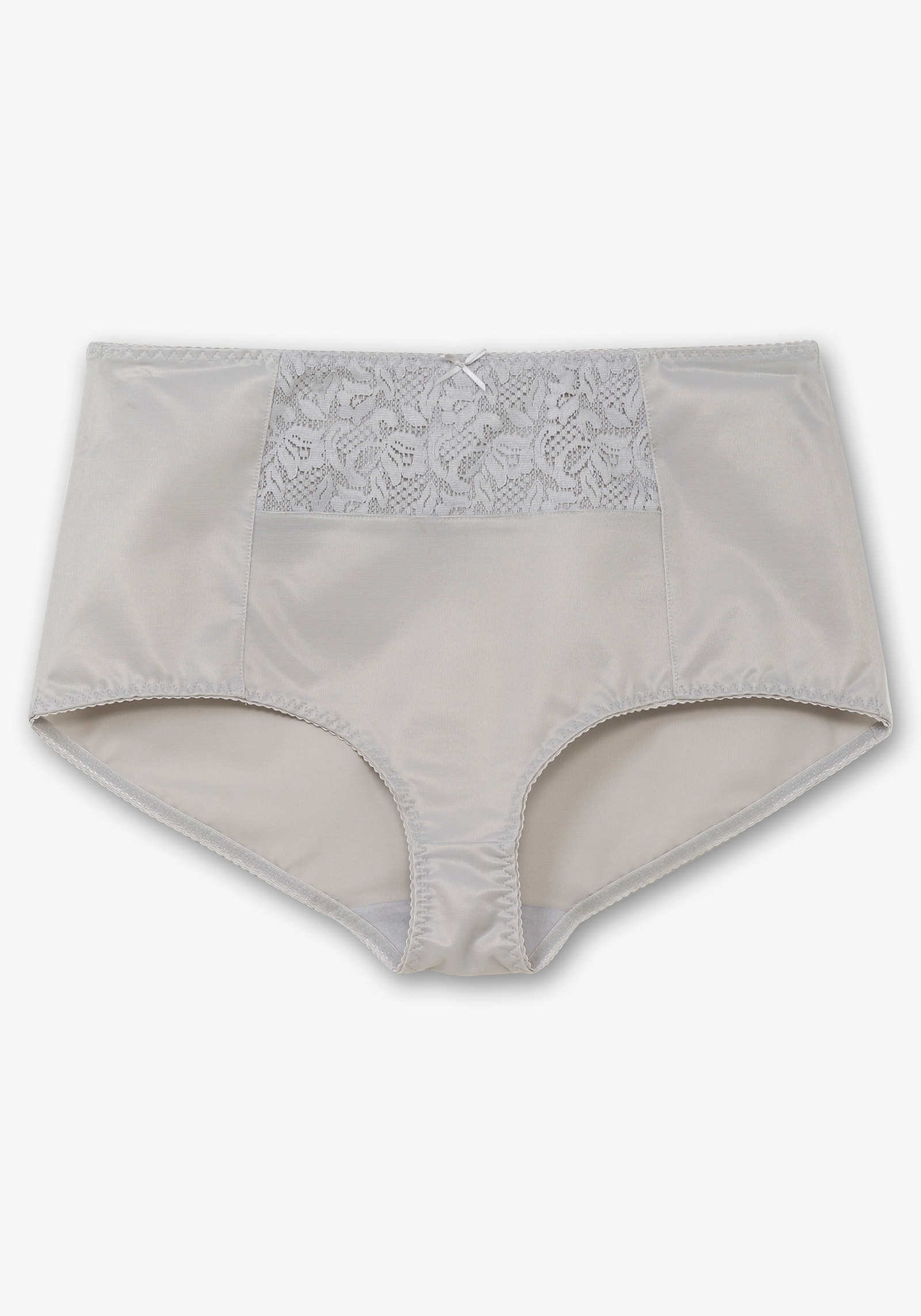 wäschepur Miederslip mit Spitzeneinsatz vorne - silberfarben