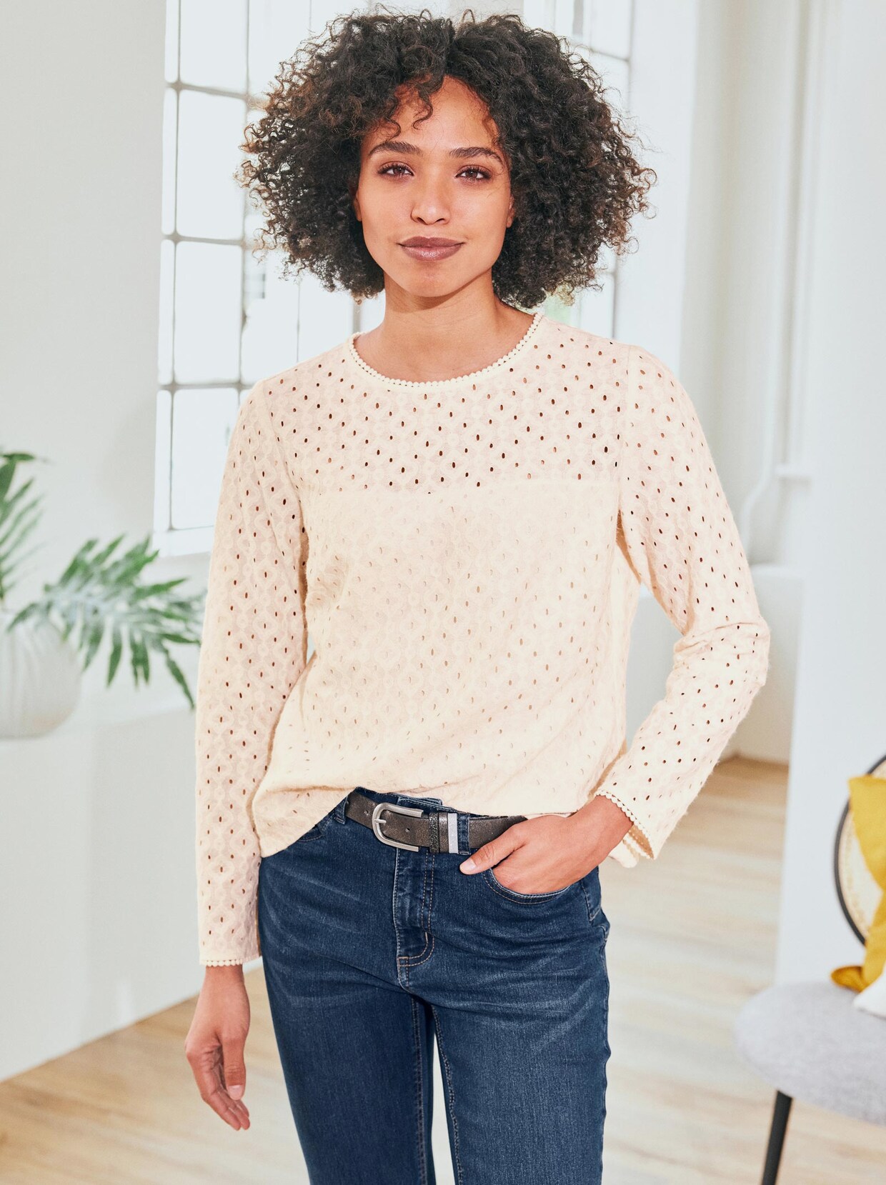 Linea Tesini Bluse - champagner