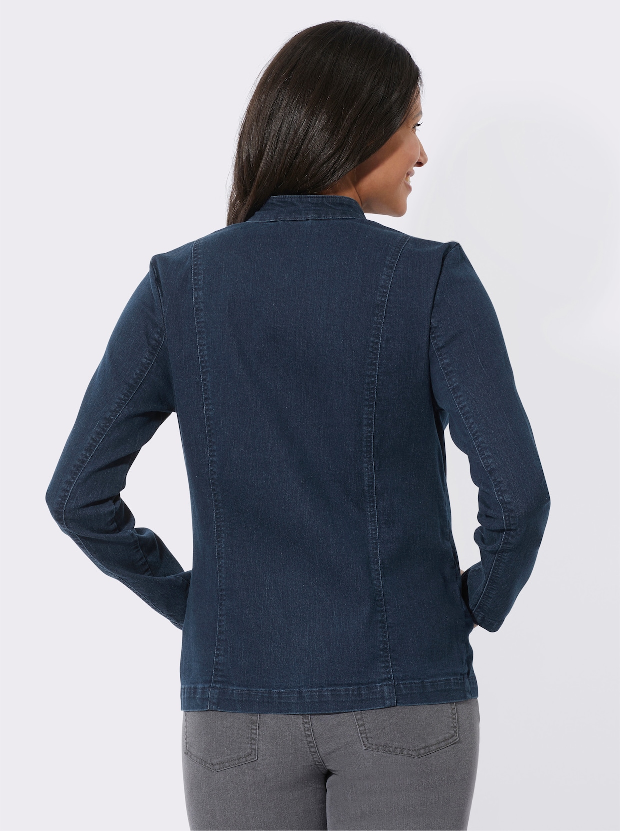 Jeansblazer - blue-stonewashed