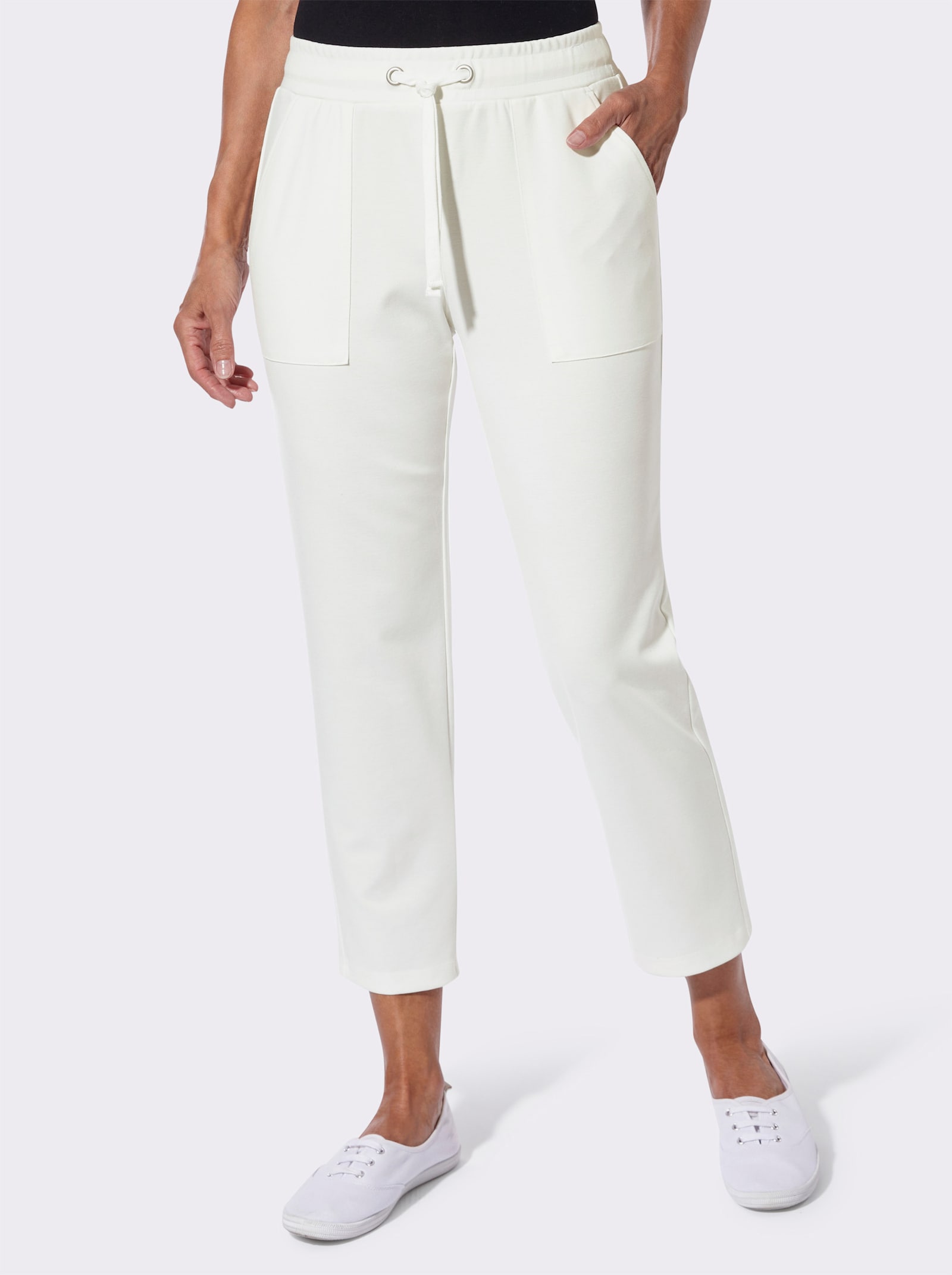 Jerseyhose in formstabiler Qualität - ecru