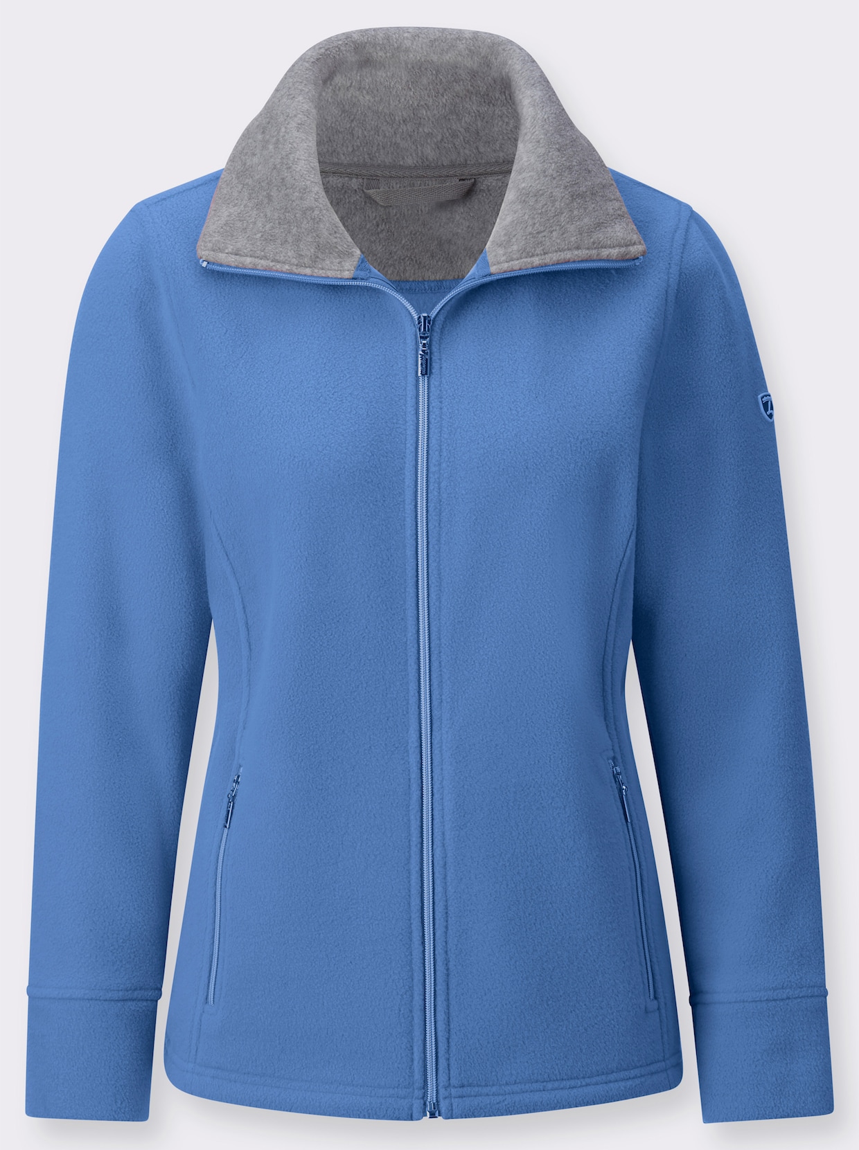 Fleece-Jacke - mittelblau