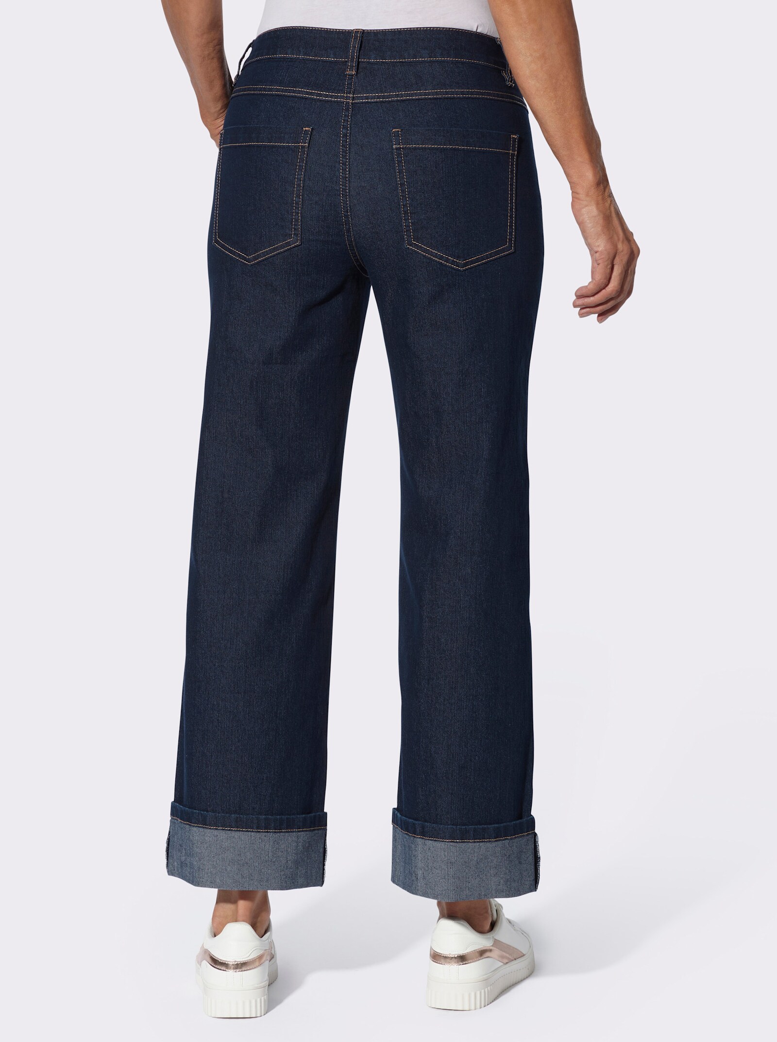 Jeans in knöchelfreier Länge - dark blue