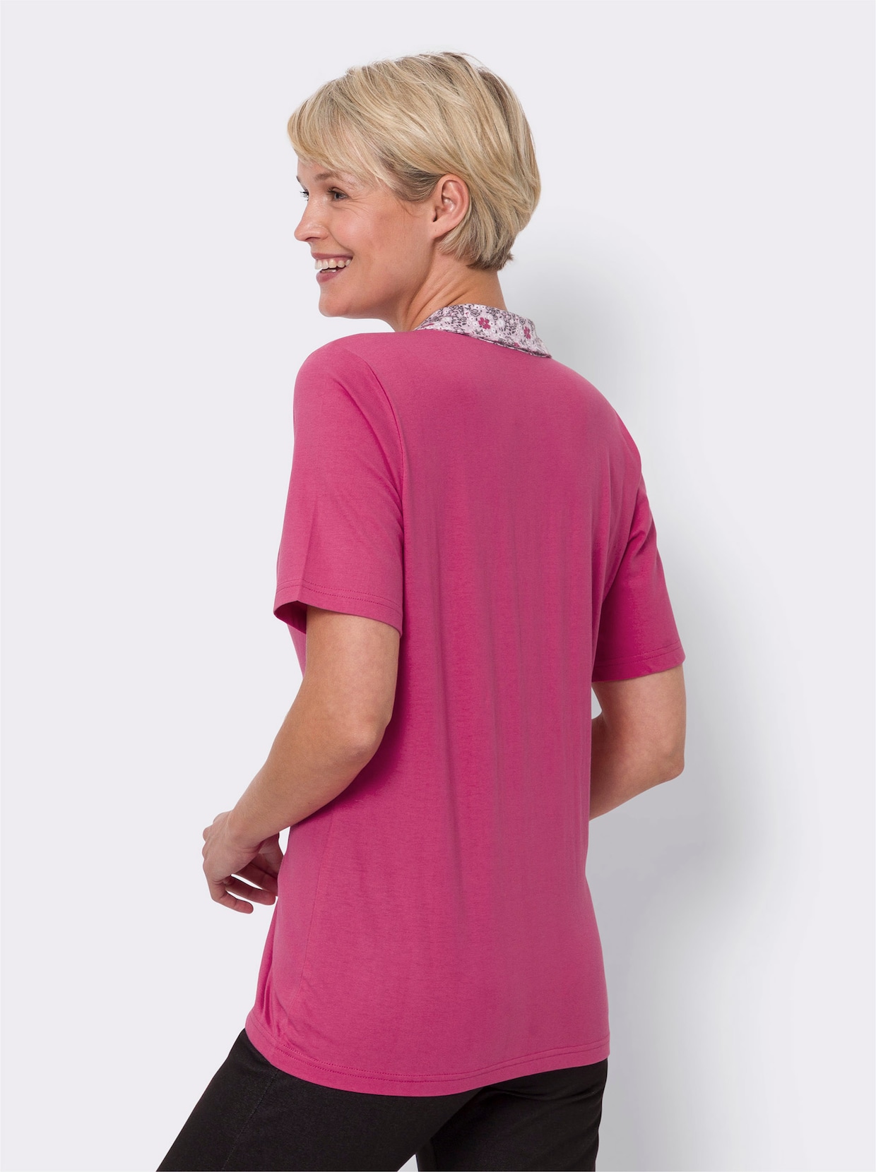 Kurzarmshirt - fuchsia