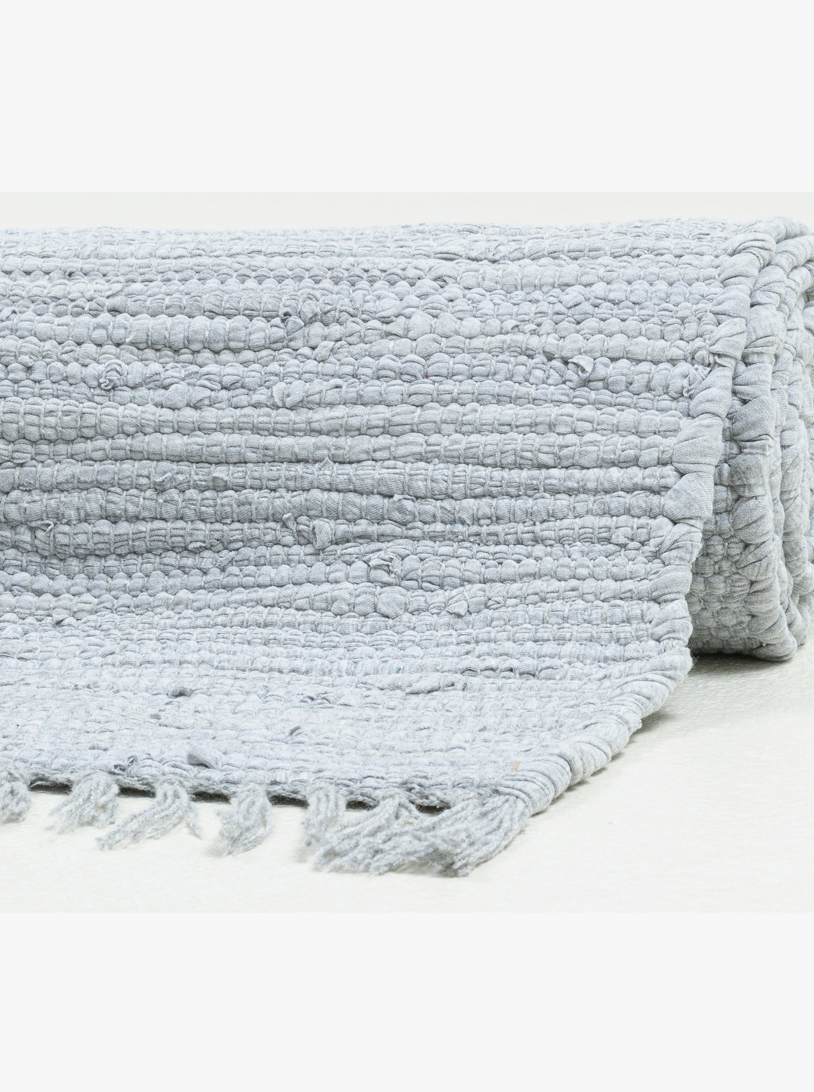 Theko Handwebteppich - grau