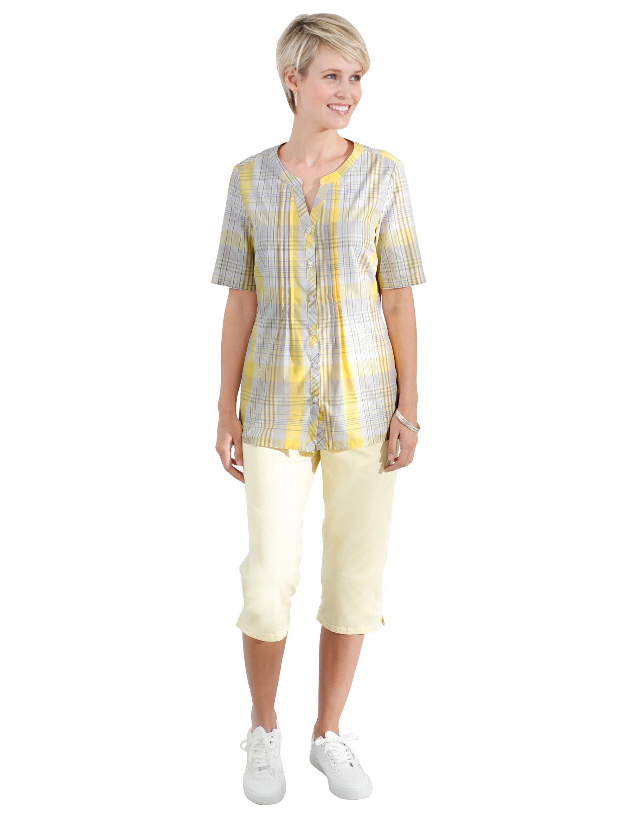 Bluse - gelb-kariert