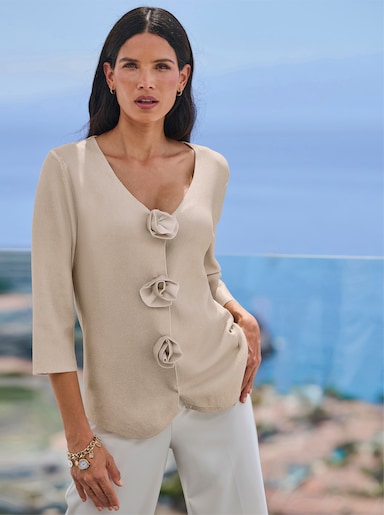 heine Cardigan - ecru-goldfarben
