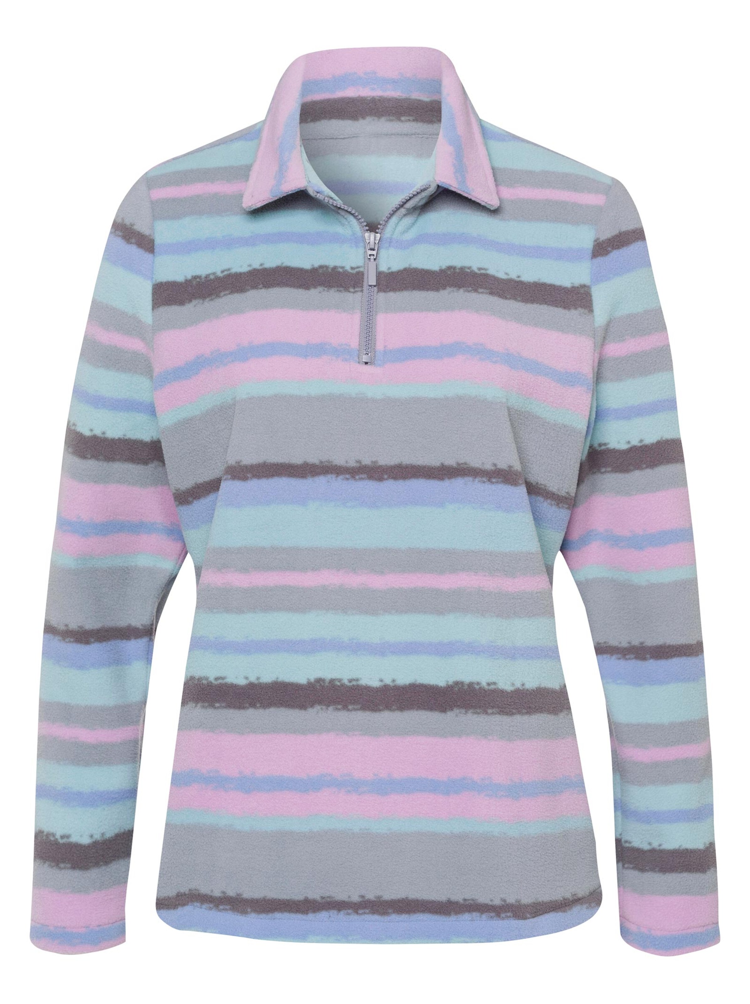 Fleece-Shirt - kalkmint-bedruckt