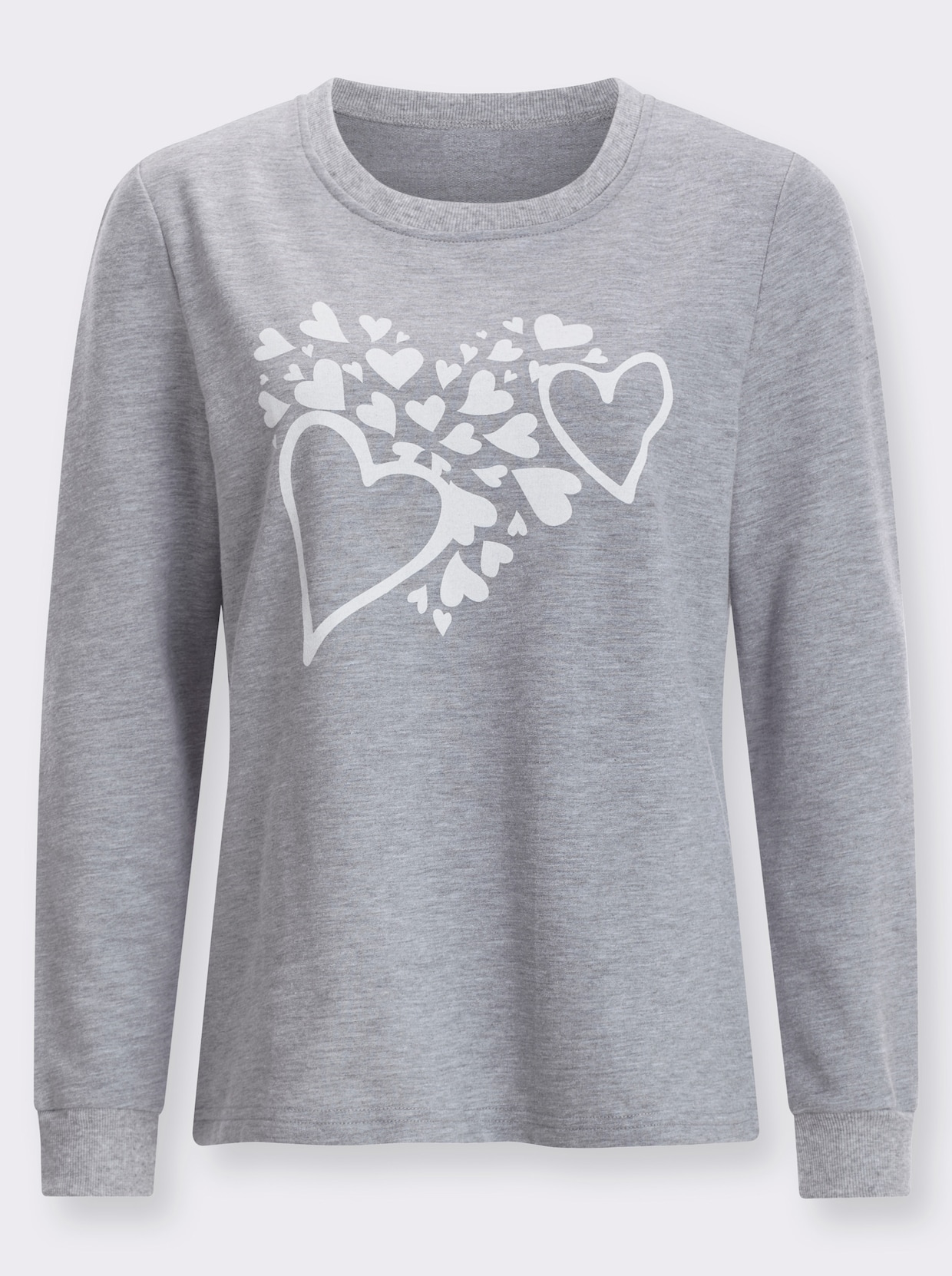 Sweatshirt - grå-melerad-ecru