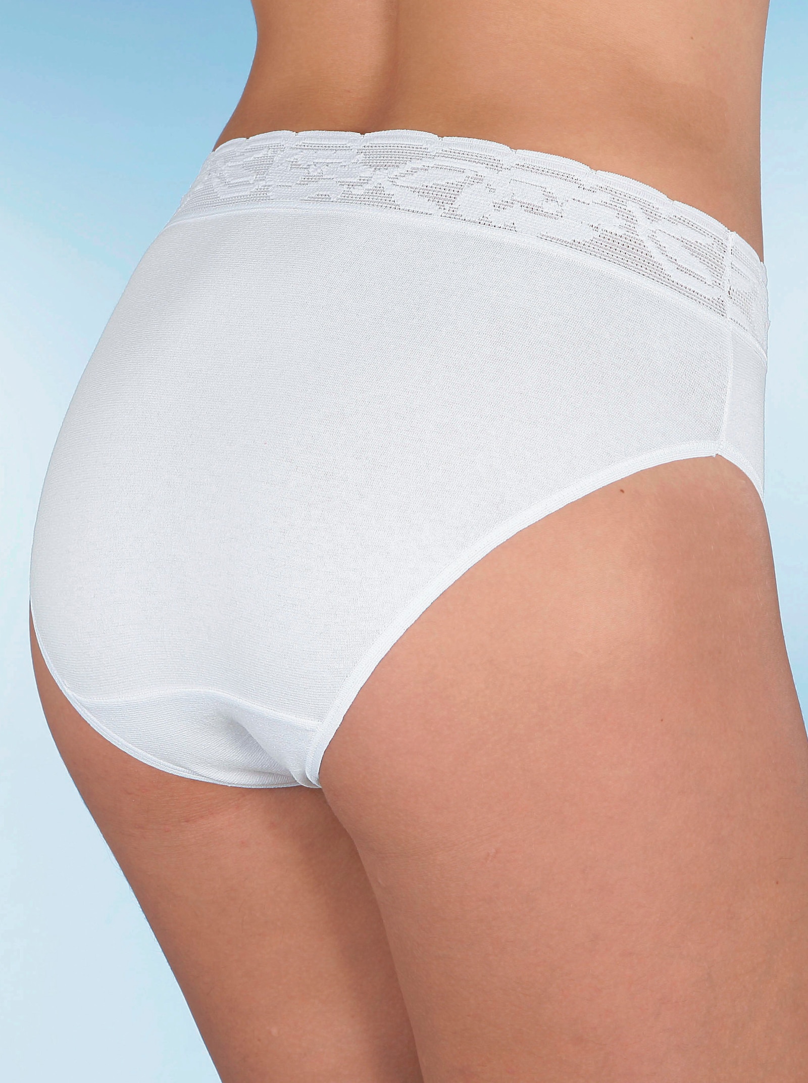 wäschepur Slip mit breitem, elastischem Bund - weiss