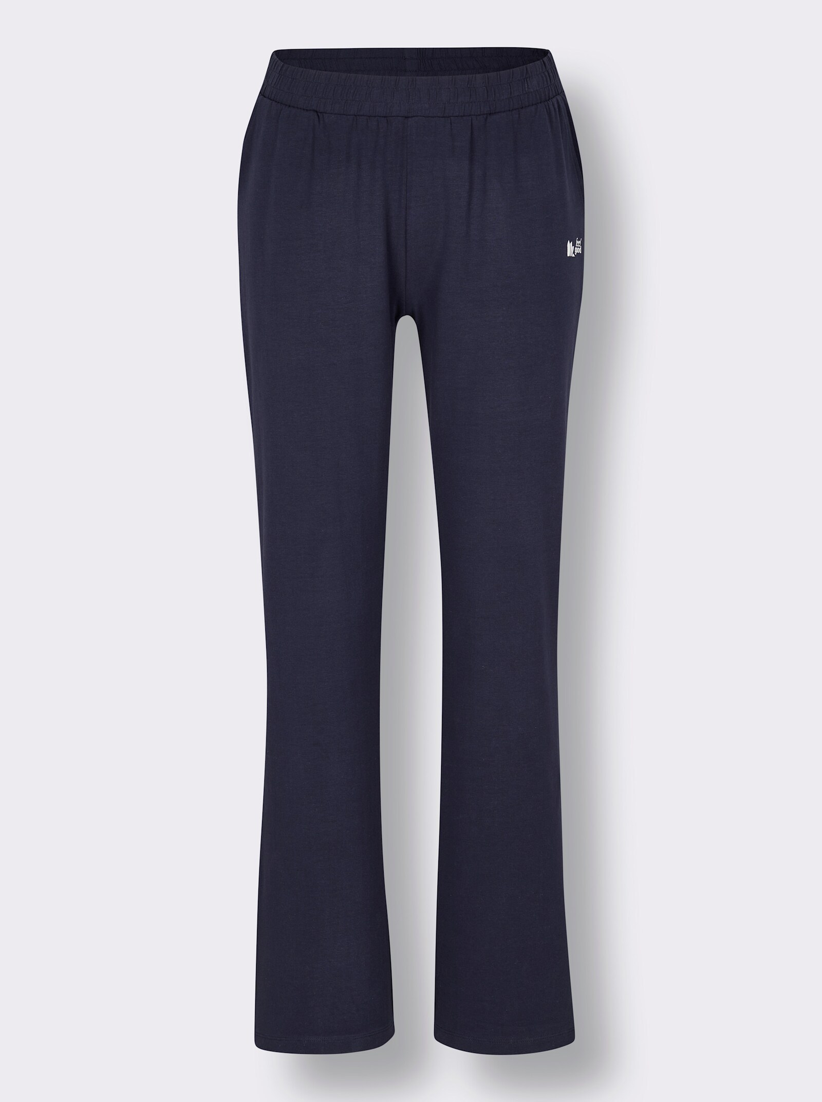 feel good Dehnbund-Hose aus leichtem Jersey - marine